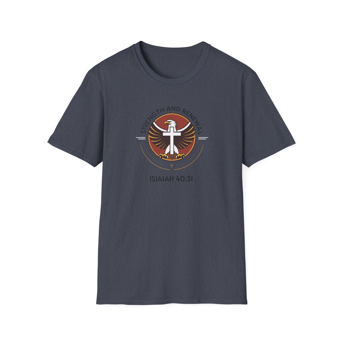 Eagle Strength Softstyle T-Shirt with Isaiah 40:31 Verse - Christian Apparel