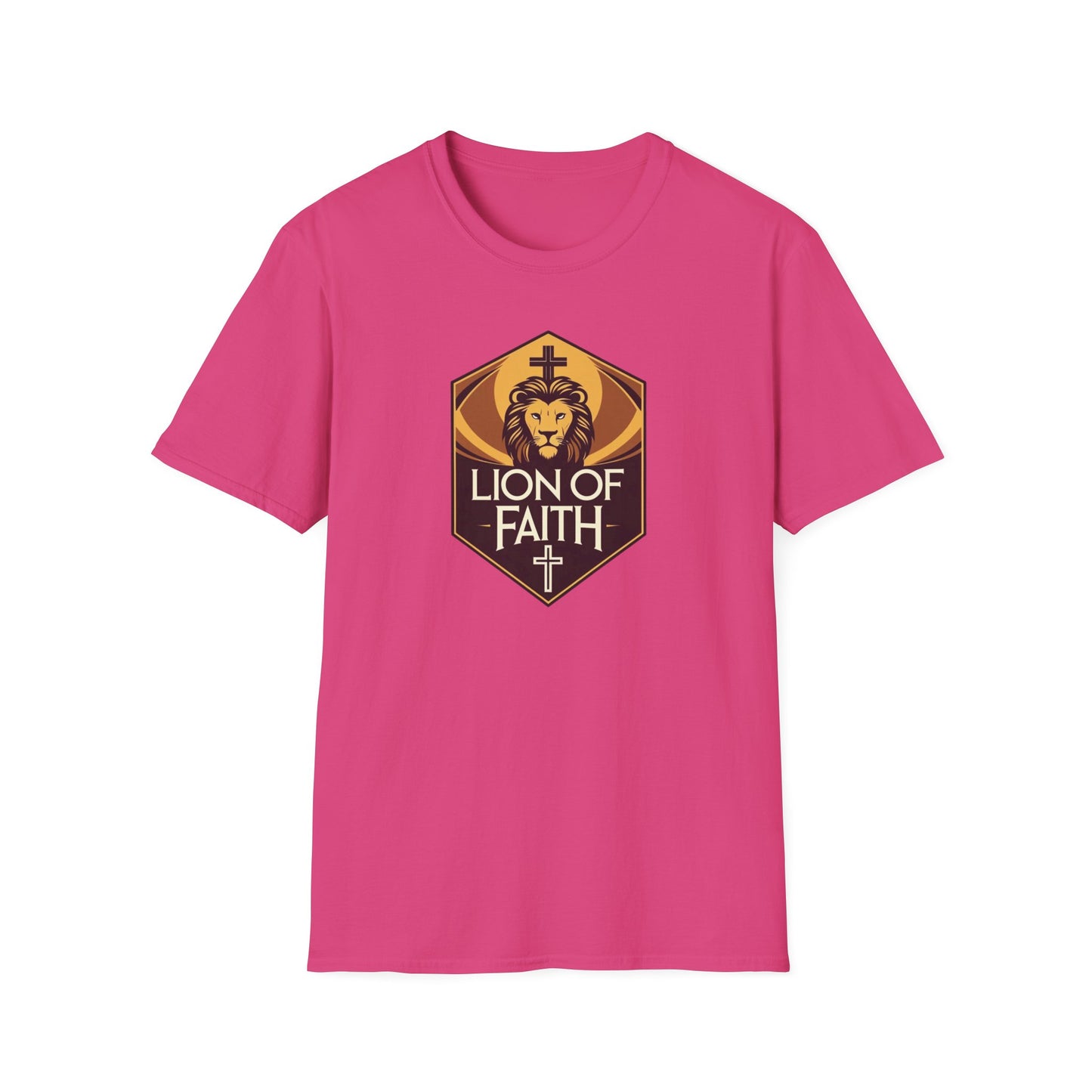Lion of Faith Unisex Softstyle T-Shirt | Christian Apparel, Inspirational Shirt, Faith-Based Gift, Everyday Wear, Casual Comfort