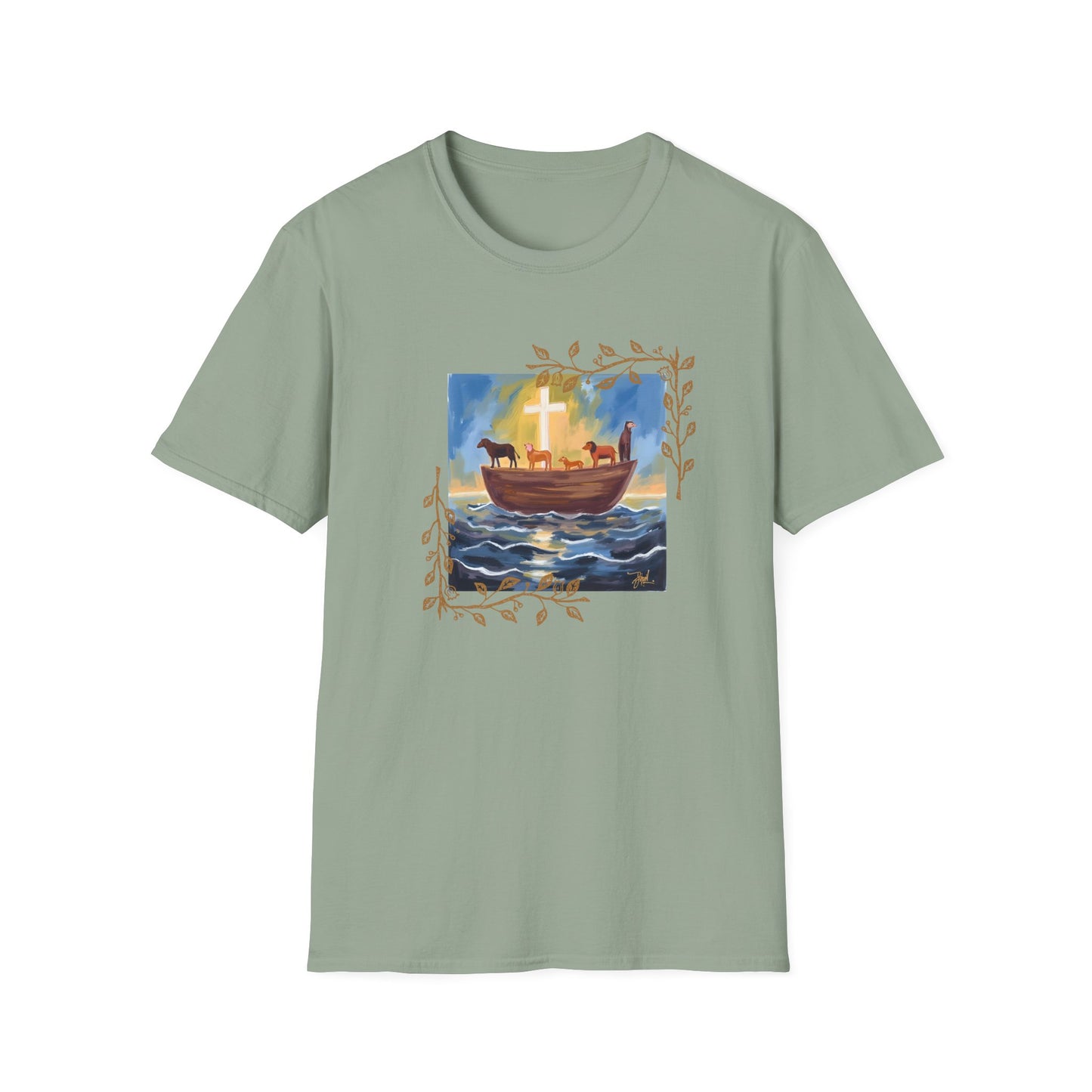 Watercolor Art Noah's Ark T-Shirt