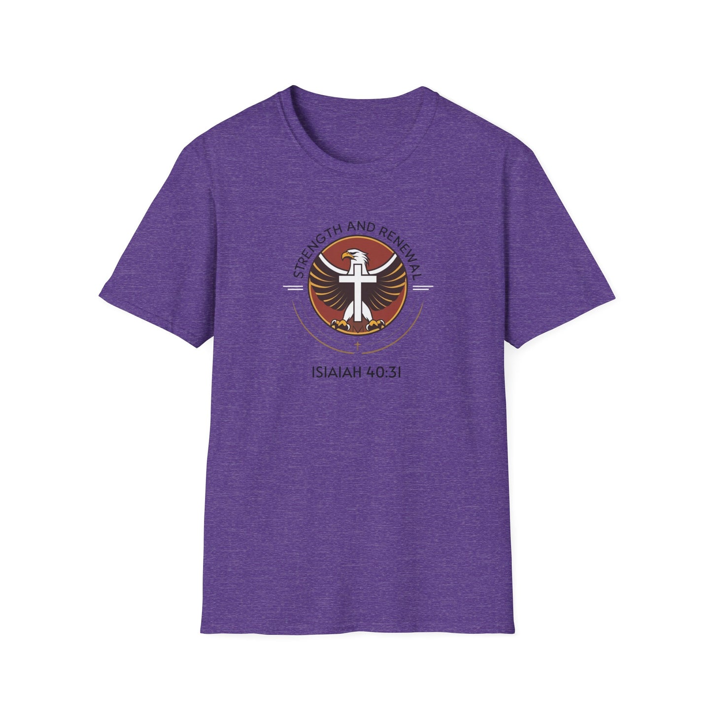 Eagle Strength Softstyle T-Shirt with Isaiah 40:31 Verse - Christian Apparel