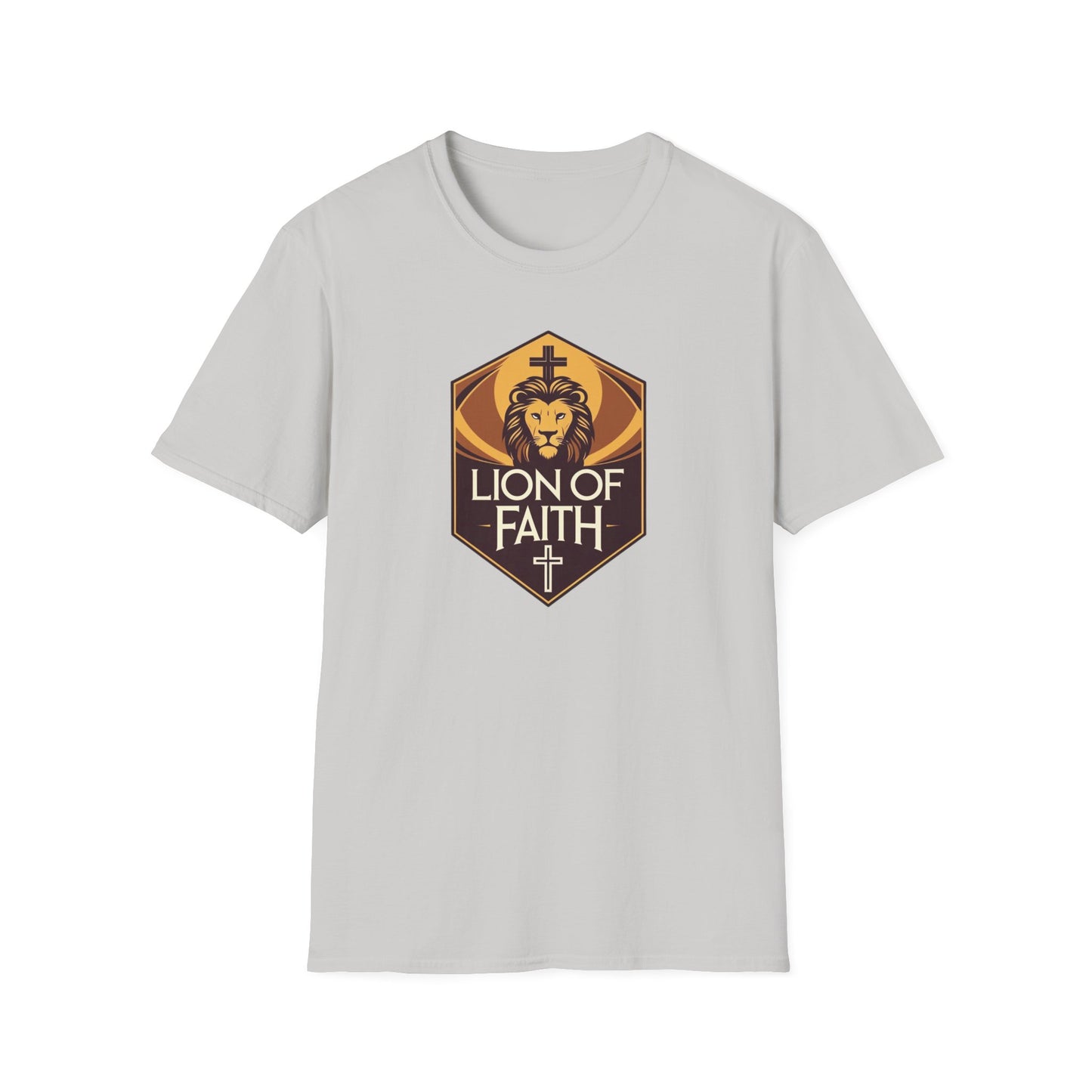 Lion of Faith Unisex Softstyle T-Shirt | Christian Apparel, Inspirational Shirt, Faith-Based Gift, Everyday Wear, Casual Comfort