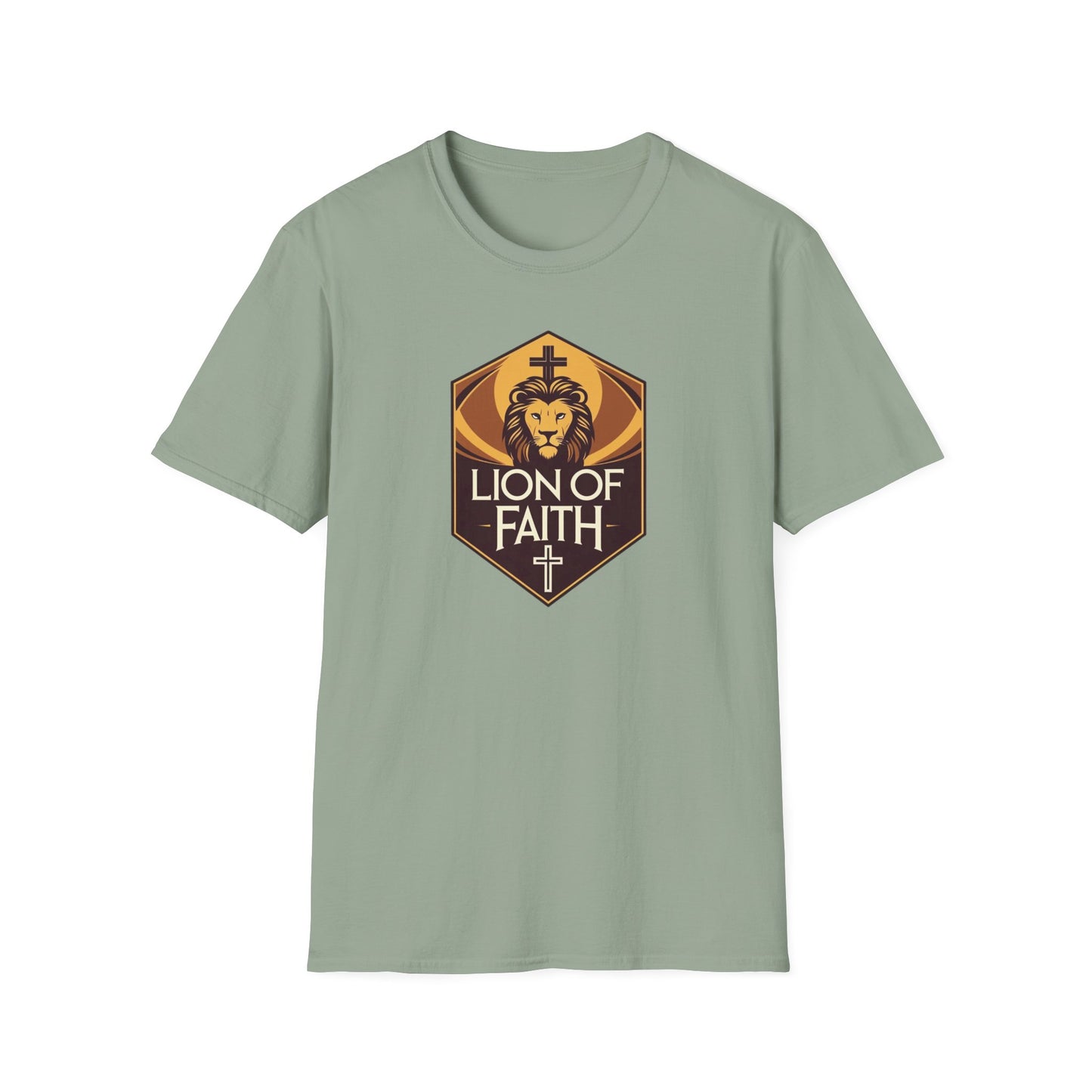 Lion of Faith Unisex Softstyle T-Shirt | Christian Apparel, Inspirational Shirt, Faith-Based Gift, Everyday Wear, Casual Comfort