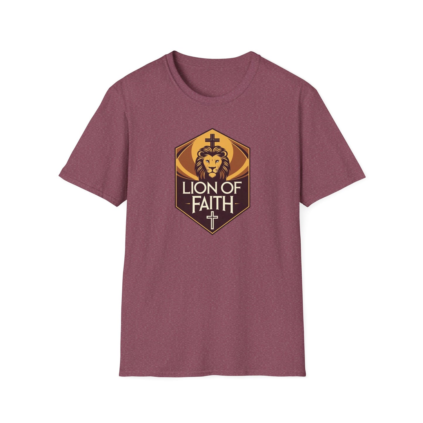 Lion of Faith Unisex Softstyle T-Shirt | Christian Apparel, Inspirational Shirt, Faith-Based Gift, Everyday Wear, Casual Comfort