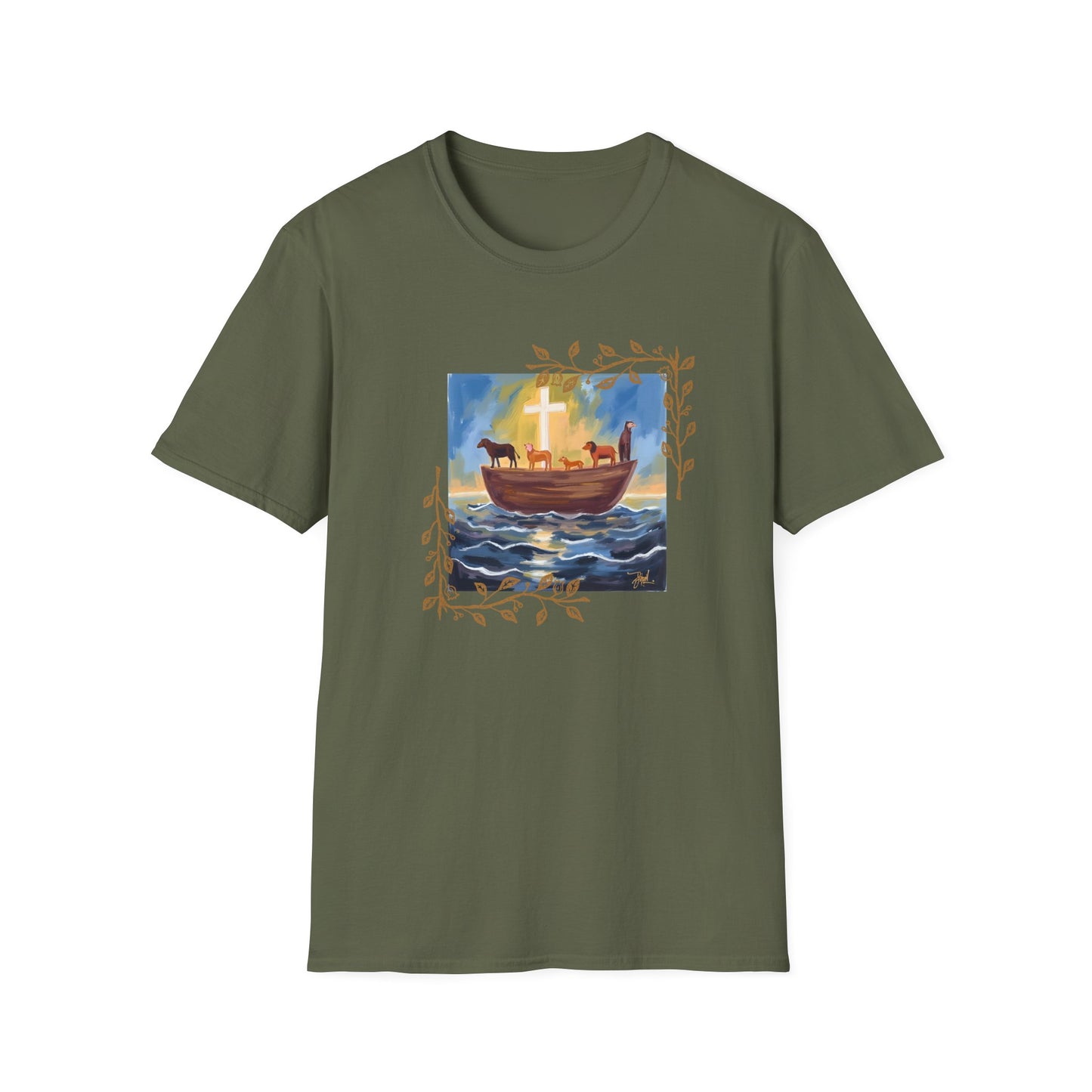 Watercolor Art Noah's Ark T-Shirt