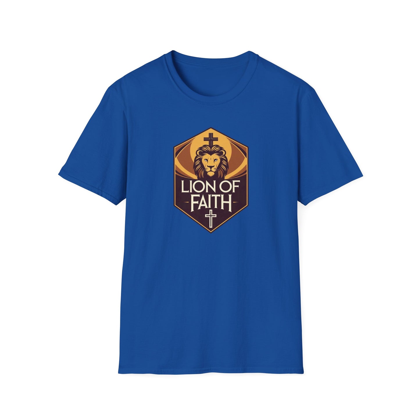 Lion of Faith Unisex Softstyle T-Shirt | Christian Apparel, Inspirational Shirt, Faith-Based Gift, Everyday Wear, Casual Comfort