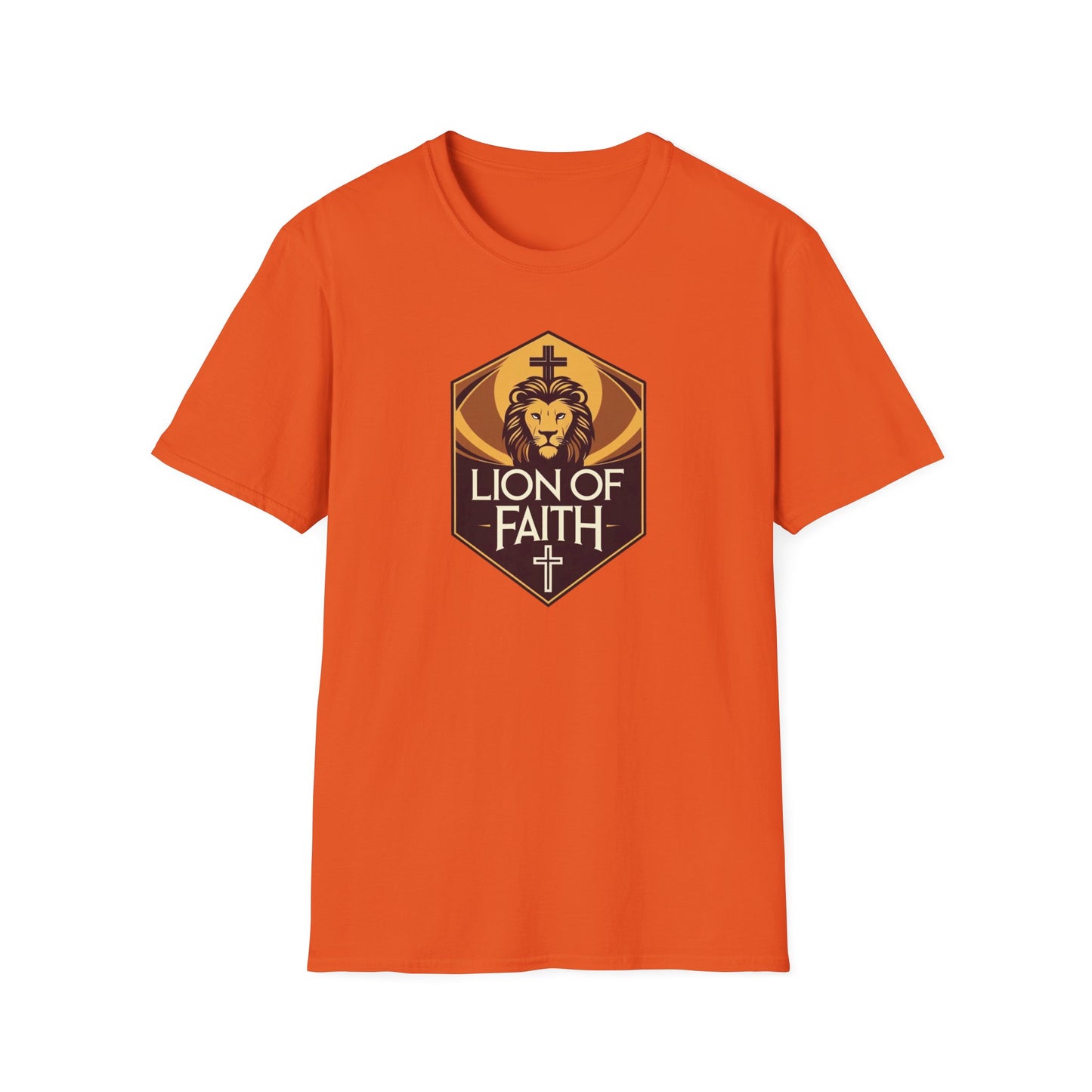Lion of Faith Unisex Softstyle T-Shirt | Christian Apparel, Inspirational Shirt, Faith-Based Gift, Everyday Wear, Casual Comfort