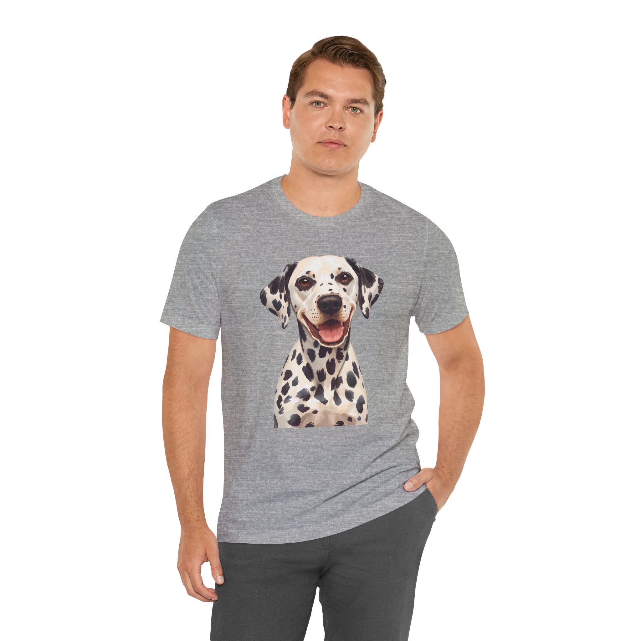 Dalmatian Dog Portrait Tee - Cute Smiling Spot Puppy T-Shirt