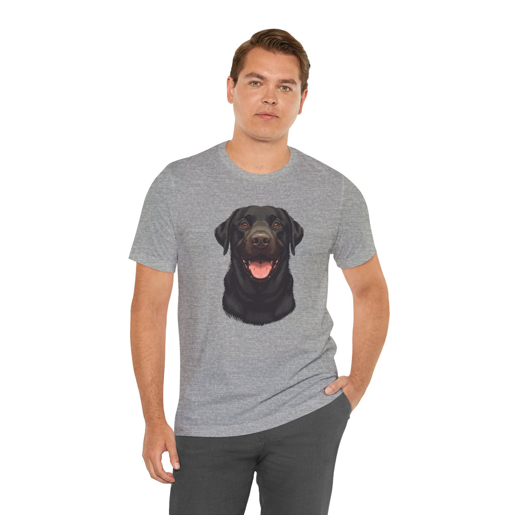 Black Labrador Portrait Tee - Happy Lab Dog Graphic T-Shirt