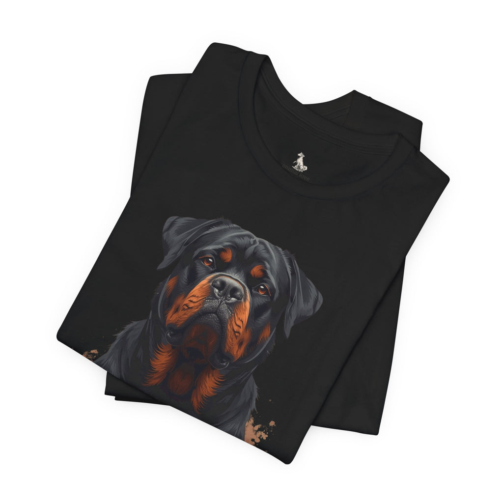 Rottweiler Portrait T‑Shirt — Realistic Dog Lover Tee