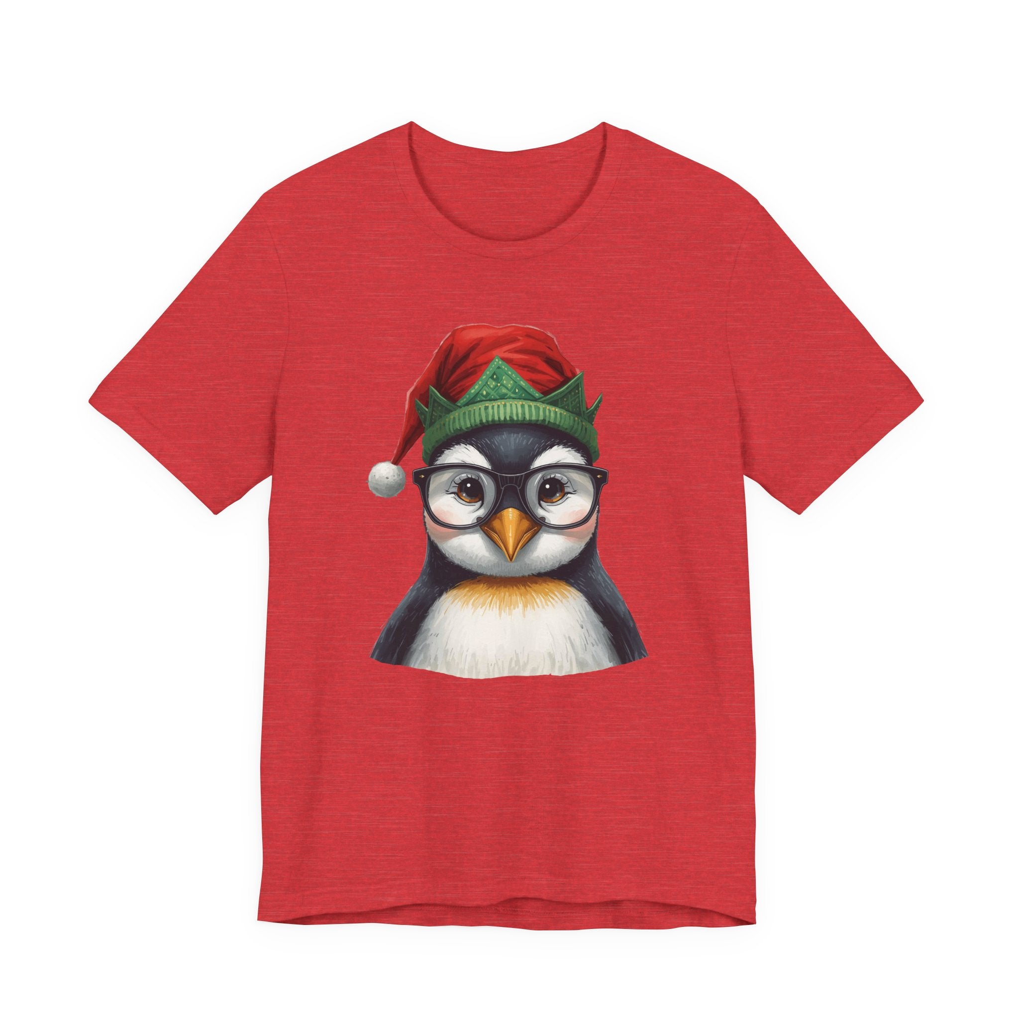Penguin with Glasses Christmas Tee — Cute Holiday Penguin Shirt
