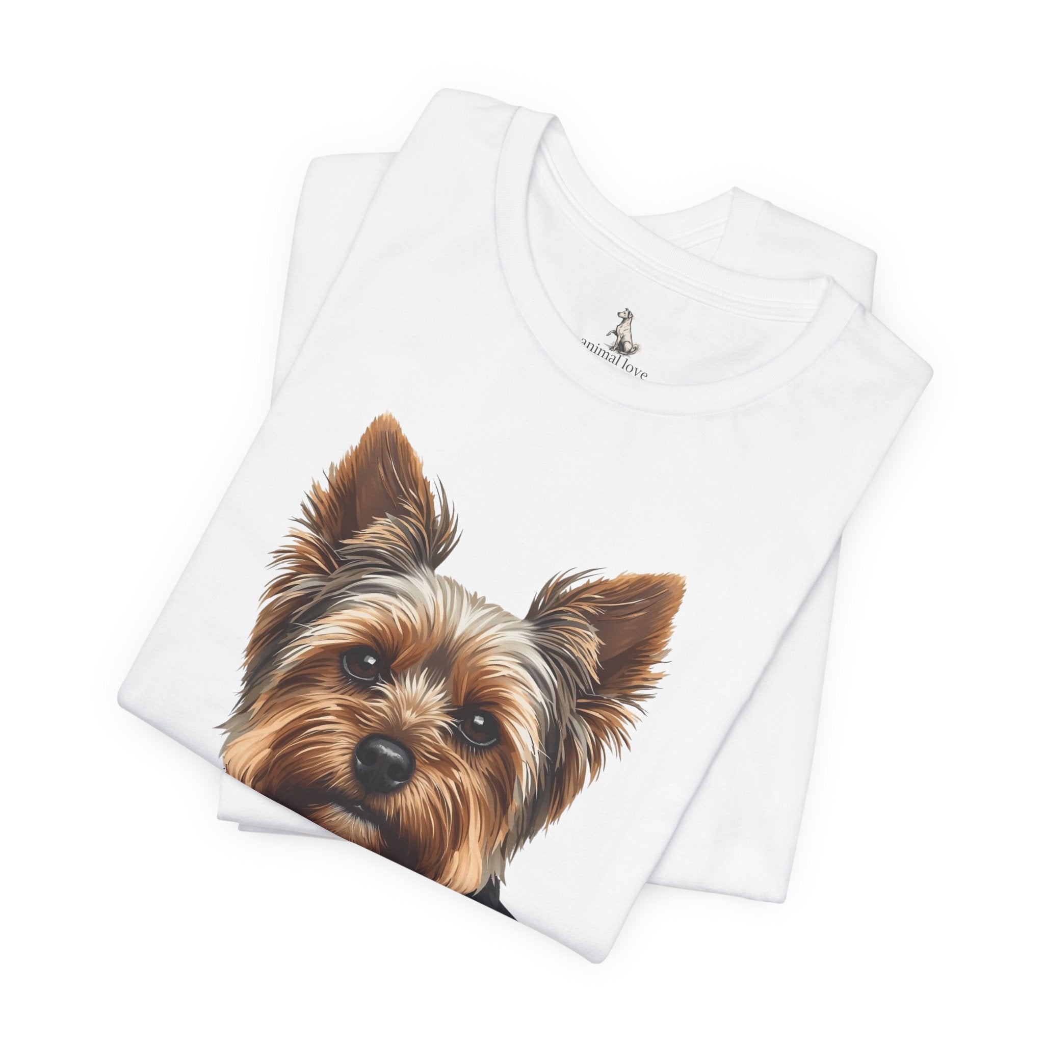 Yorkshire Terrier Portrait Tee — Realistic Cute Yorkie Dog T‑Shirt