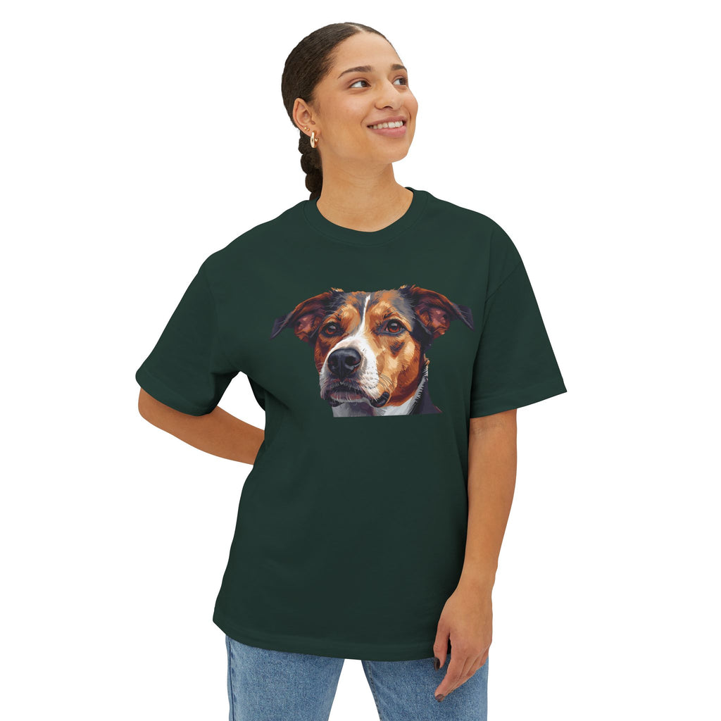 Dog Portrait Tee — Realistic Pet Face Graphic T-Shirt