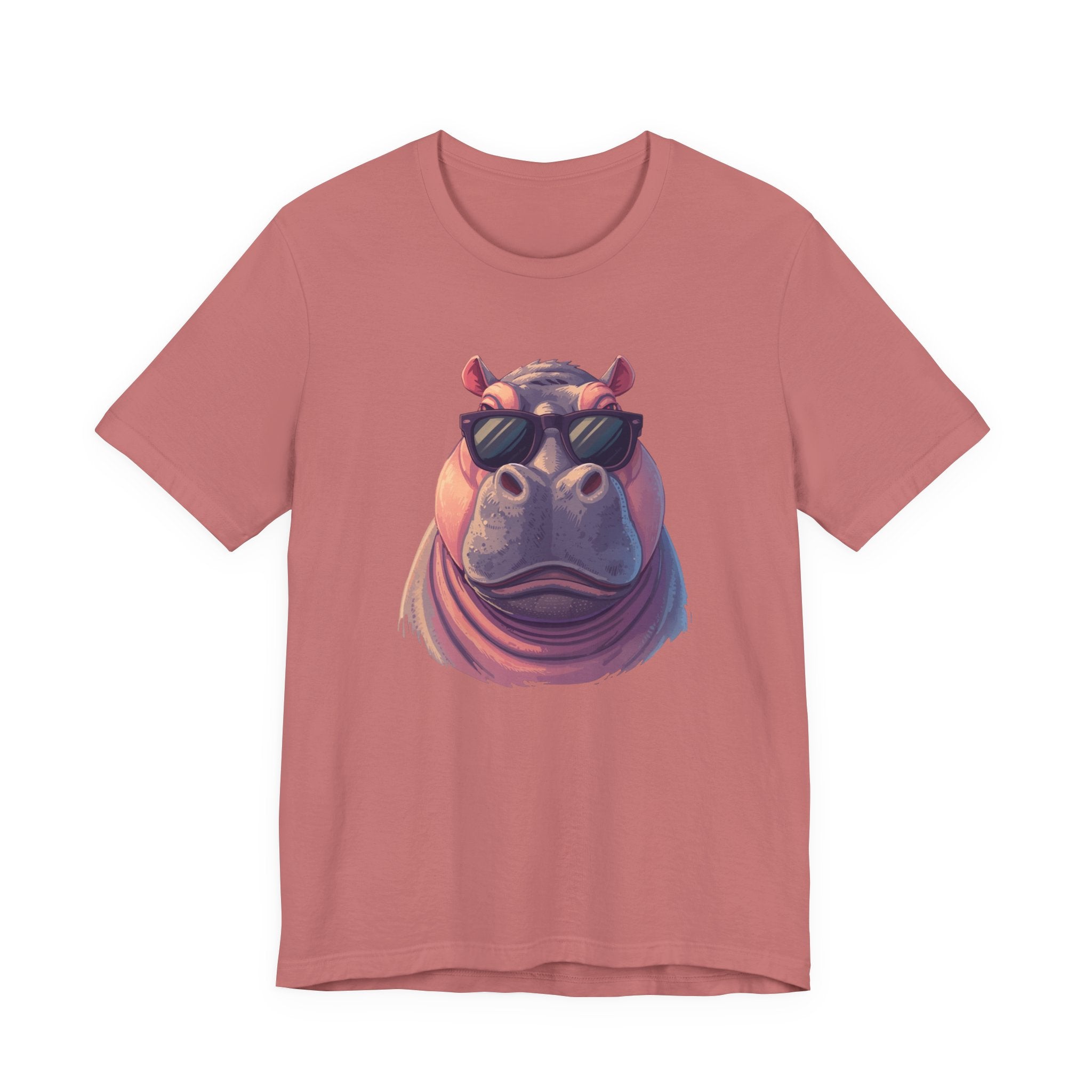 Hippo With Sunglasses Tee — Cool Funny Hippo Graphic T-Shirt