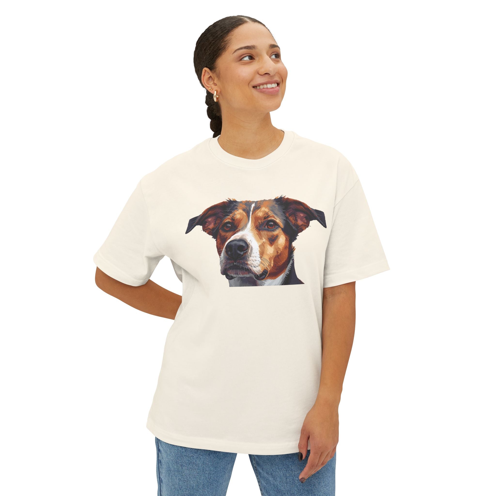 Dog Portrait Tee — Realistic Pet Face Graphic T-Shirt