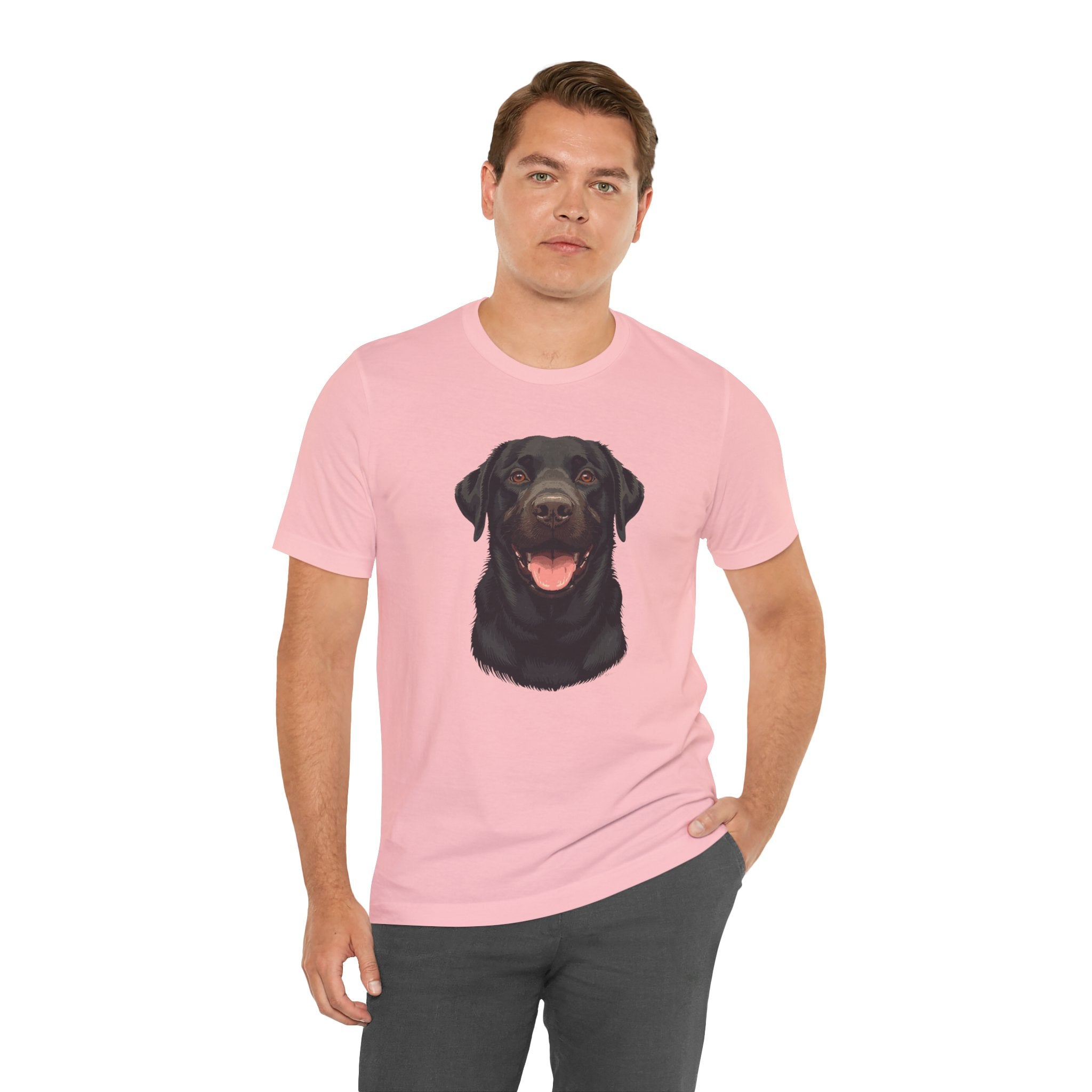 Black Labrador Portrait Tee - Happy Lab Dog Graphic T-Shirt