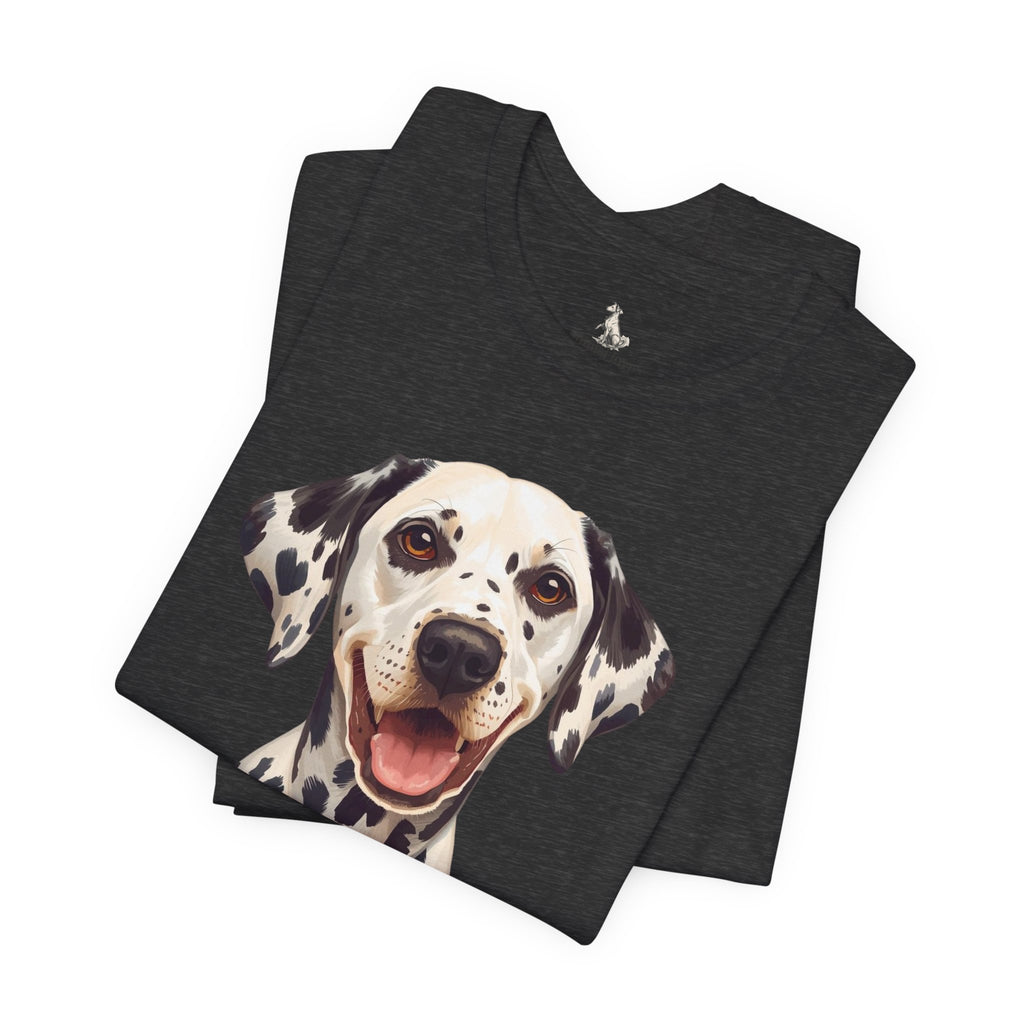 Dalmatian Dog Portrait Tee - Cute Smiling Spot Puppy T-Shirt