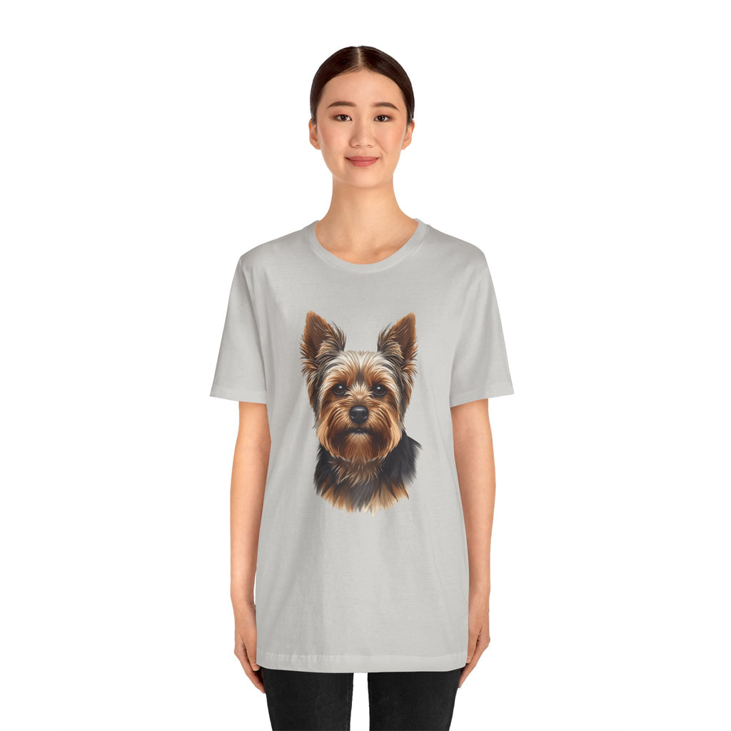 Yorkshire Terrier Portrait Tee — Realistic Cute Yorkie Dog T‑Shirt
