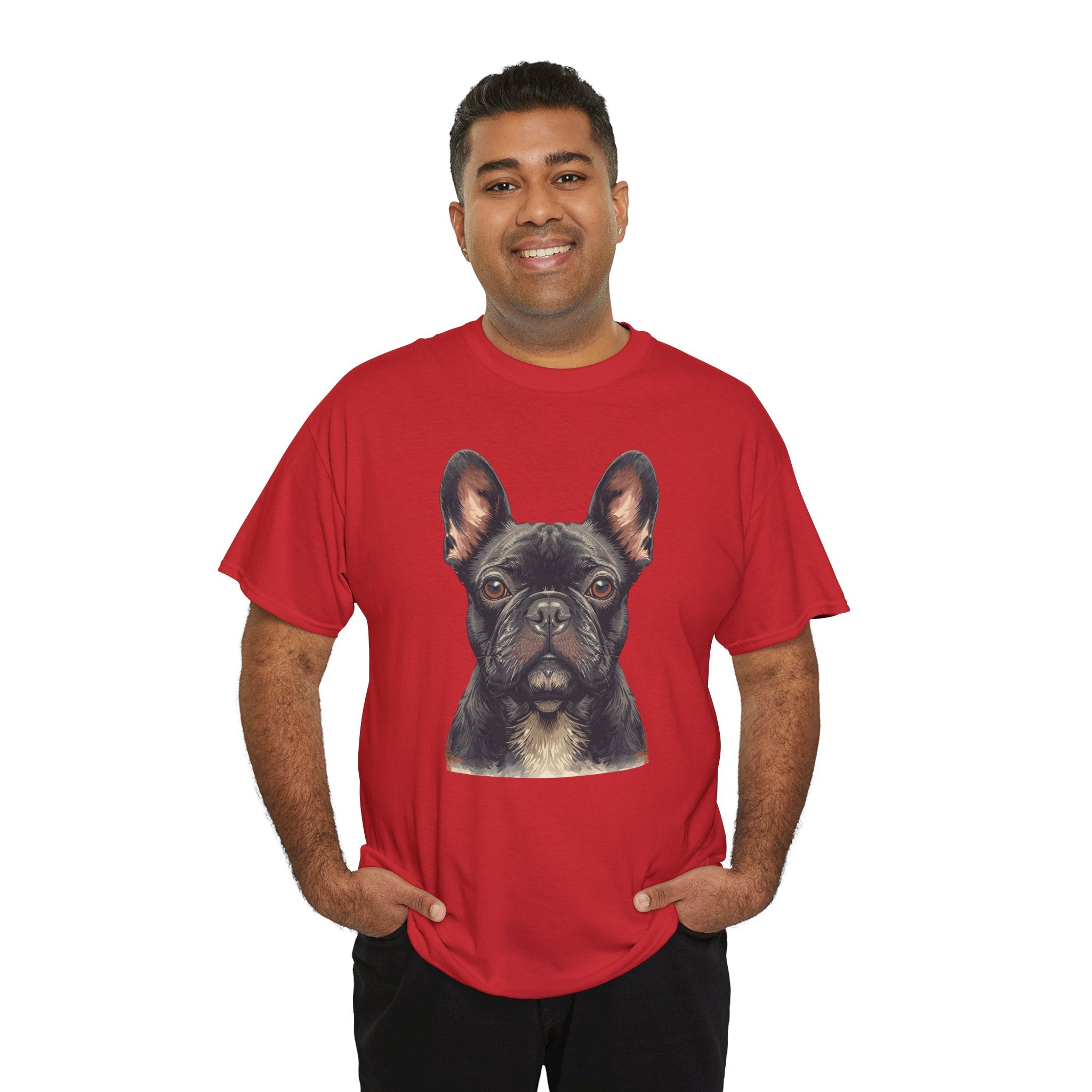 Black French Bulldog Portrait T-Shirt — Frenchie Love Graphic Tee