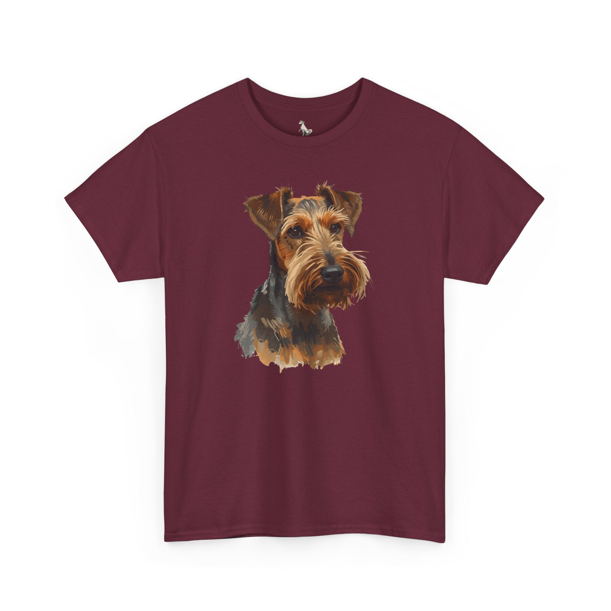 Airedale Terrier Portrait T‑Shirt – Realistic Dog Face Tee for Airedale Lovers