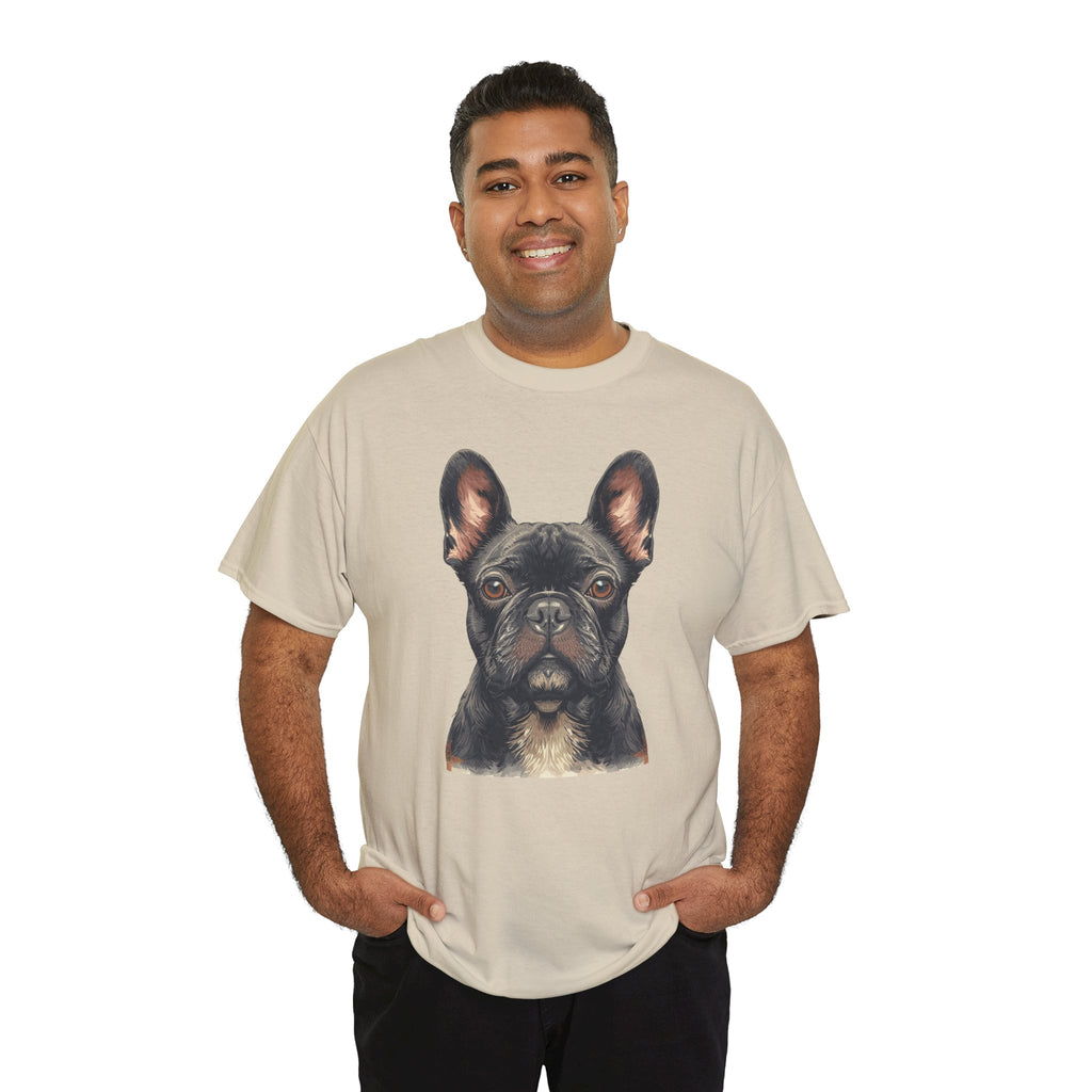 Black French Bulldog Portrait T-Shirt — Frenchie Love Graphic Tee