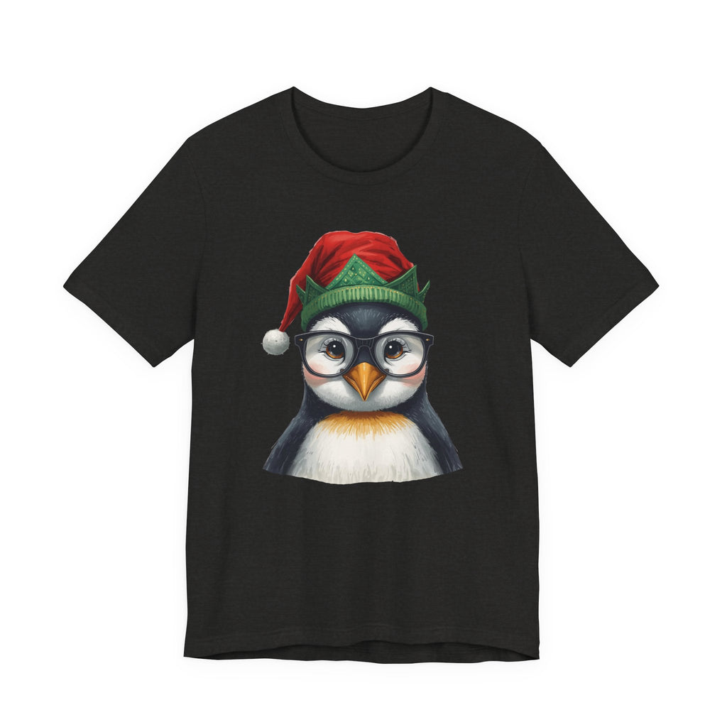 Penguin with Glasses Christmas Tee — Cute Holiday Penguin Shirt
