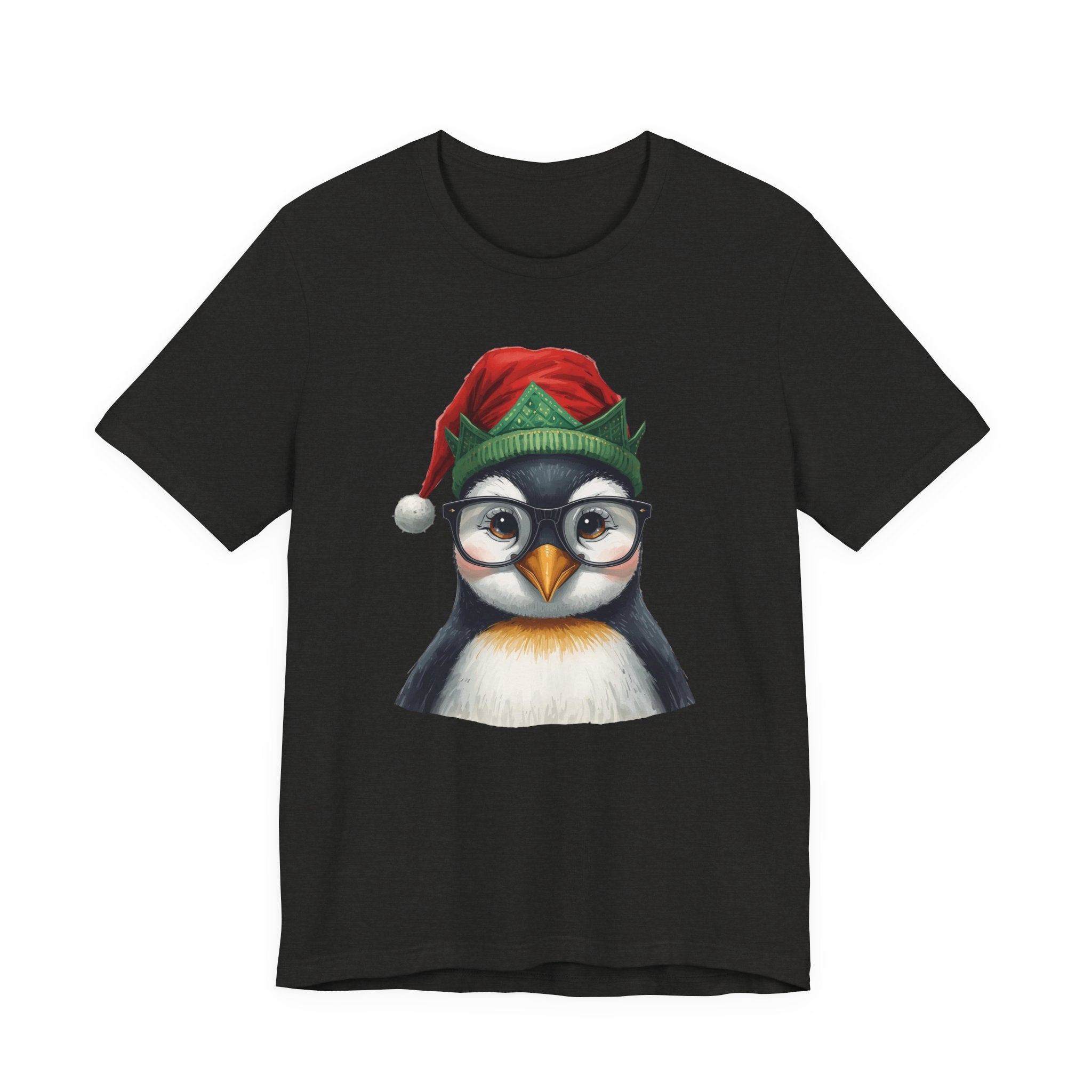 Penguin with Glasses Christmas Tee — Cute Holiday Penguin Shirt
