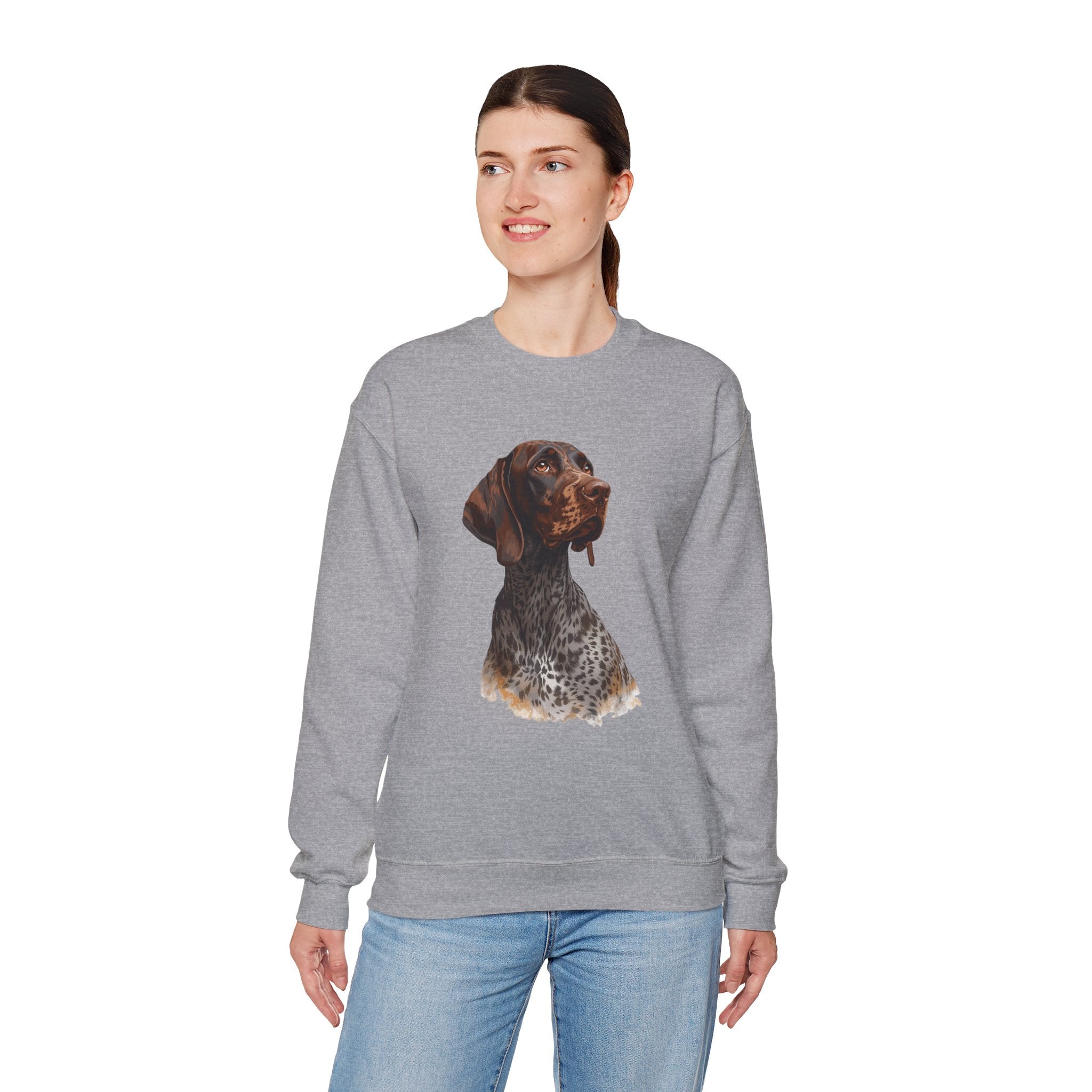 German Shorthaired Pointer Portrait Crewneck Sweatshirt