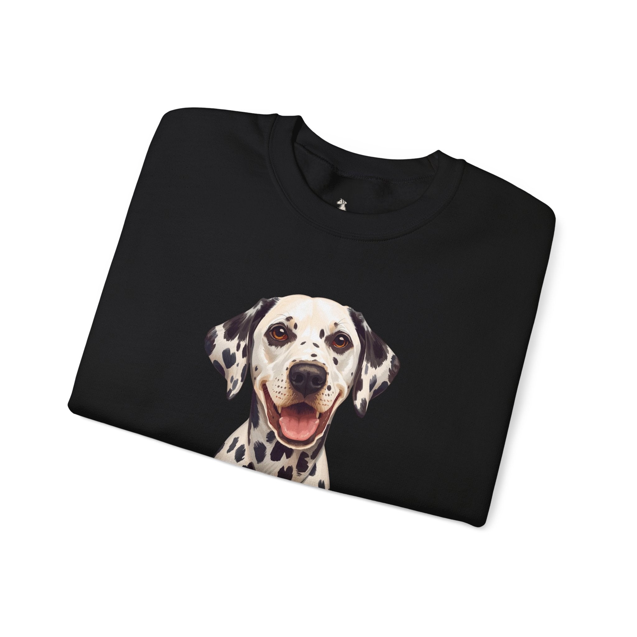 Dalmatian Smile Crewneck Sweatshirt — Cute Dog Graphic Pullover