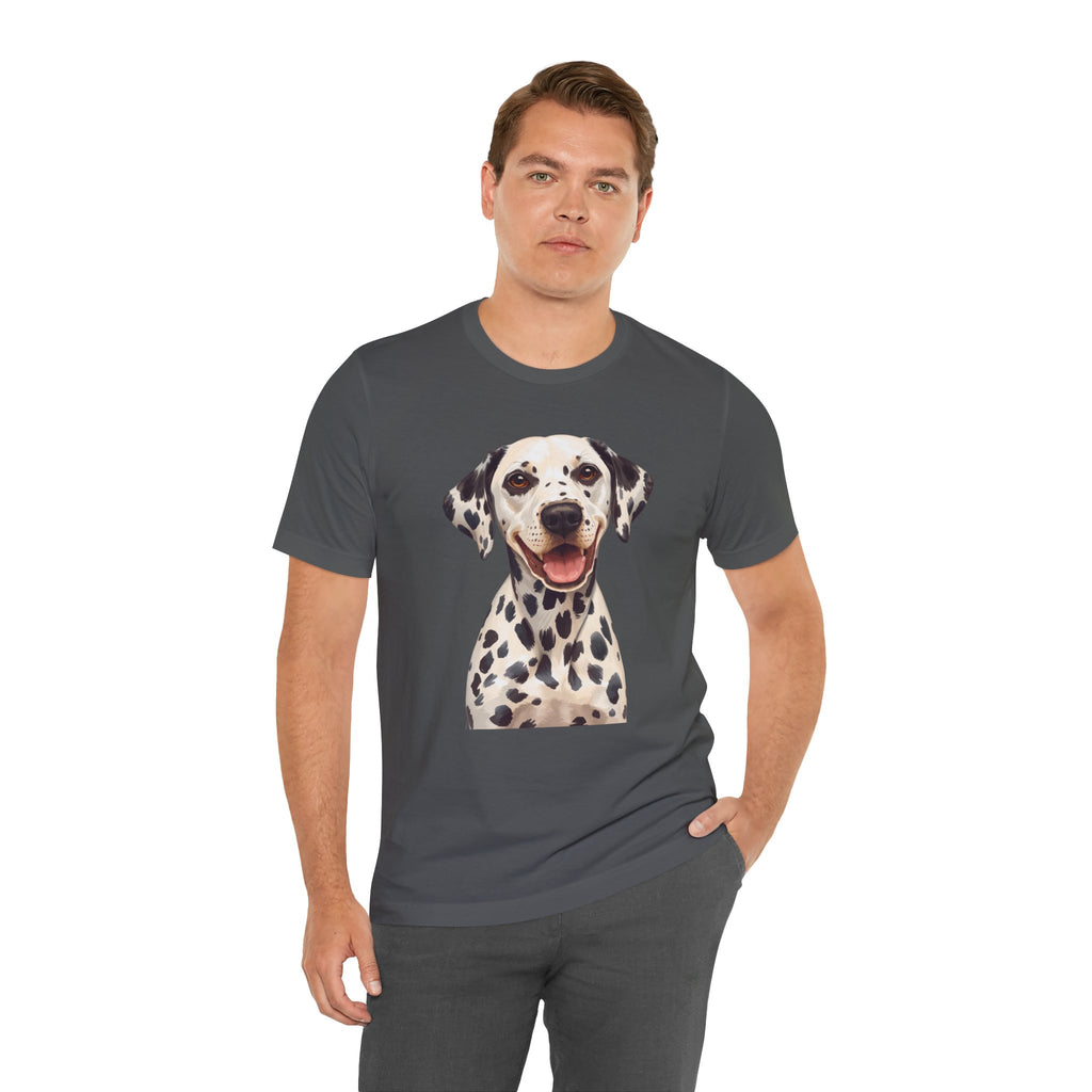 Dalmatian Dog Portrait Tee - Cute Smiling Spot Puppy T-Shirt