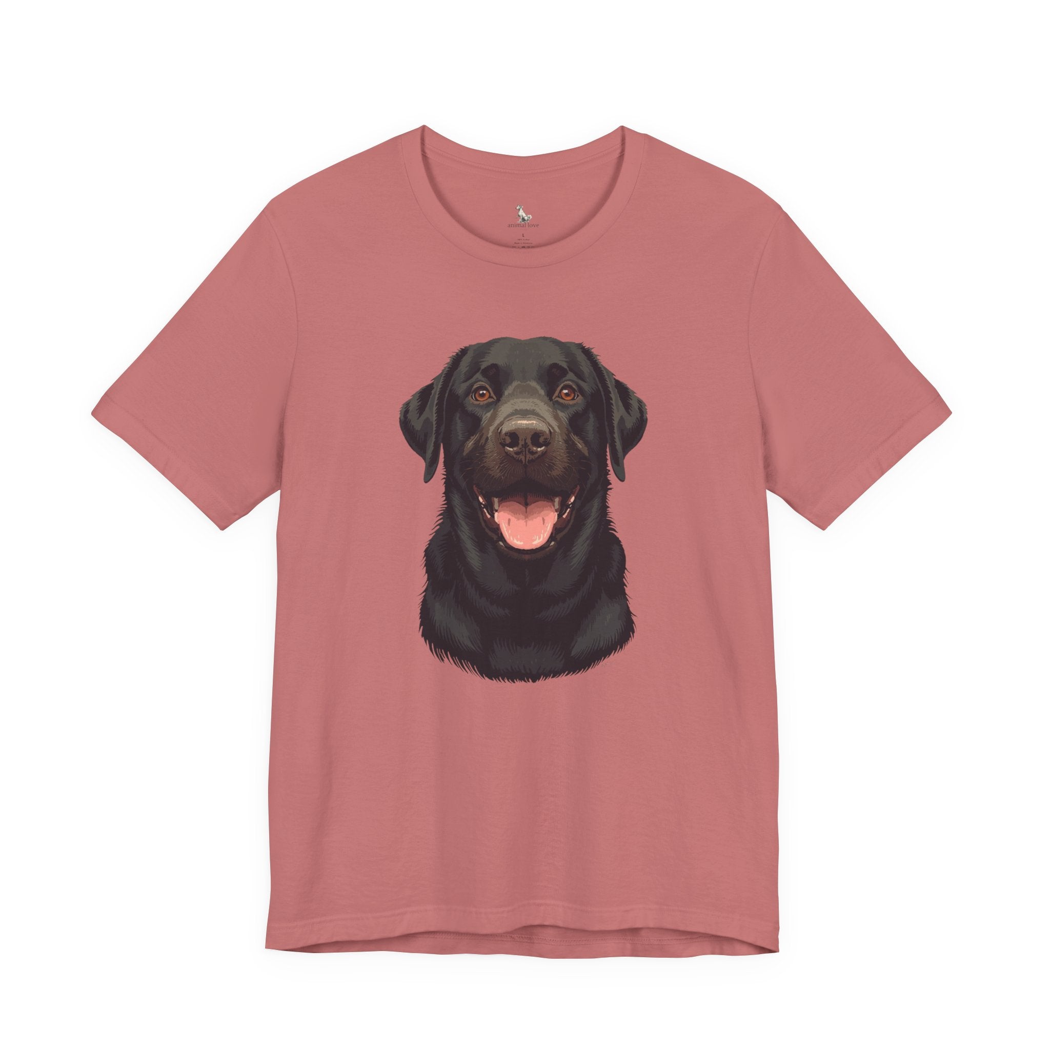 Black Labrador Portrait Tee - Happy Lab Dog Graphic T-Shirt