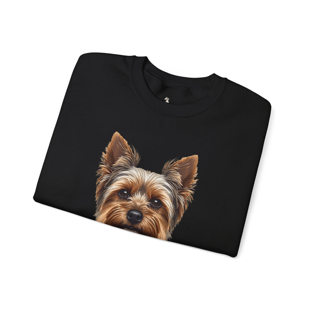 Yorkshire Terrier Crewneck Sweatshirt – Realistic Yorkie Portrait Pullover