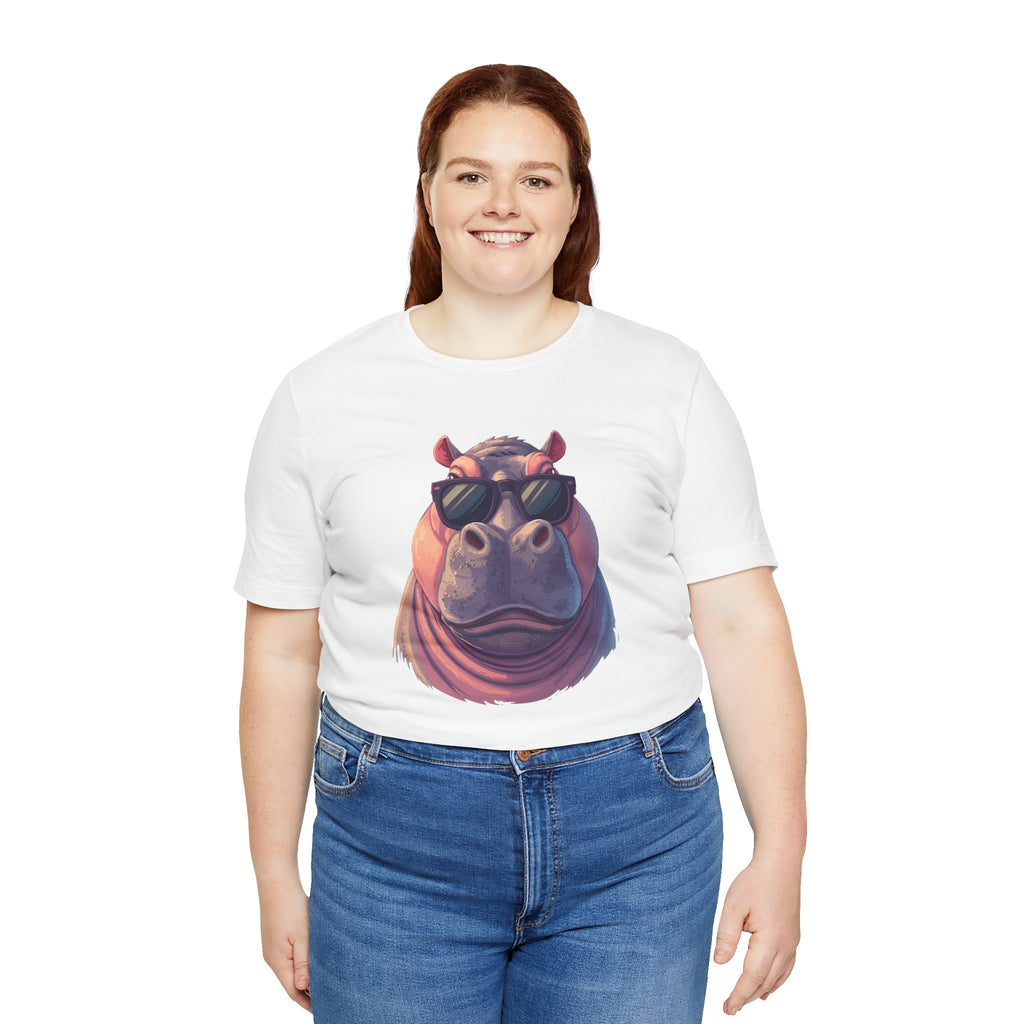 Hippo With Sunglasses Tee — Cool Funny Hippo Graphic T-Shirt