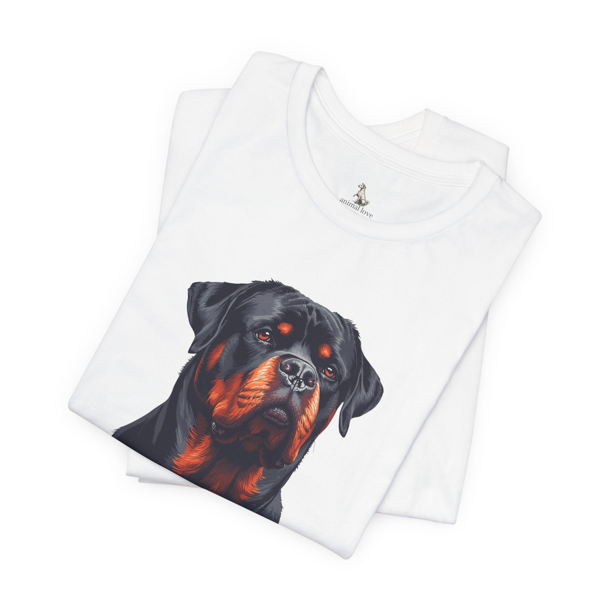 Rottweiler Portrait T-Shirt — Dog Head Tee for Rottweiler Lovers