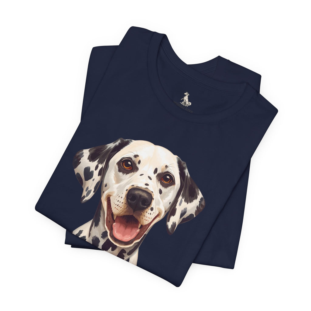 Dalmatian Dog Portrait Tee - Cute Smiling Spot Puppy T-Shirt