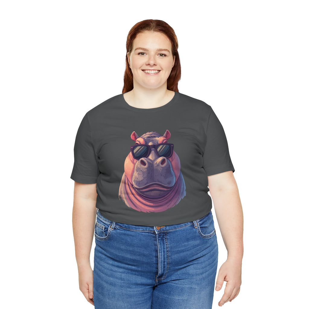 Hippo With Sunglasses Tee — Cool Funny Hippo Graphic T-Shirt