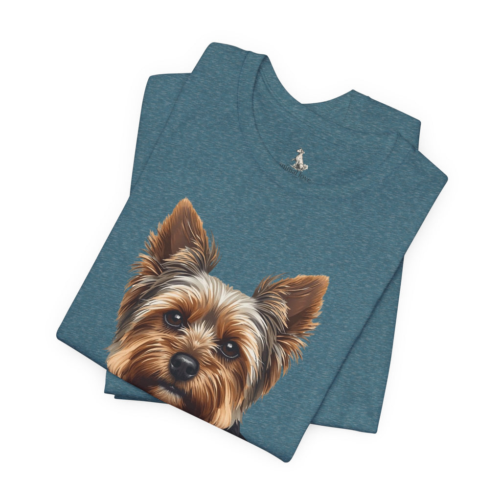 Yorkshire Terrier Portrait Tee — Realistic Cute Yorkie Dog T‑Shirt