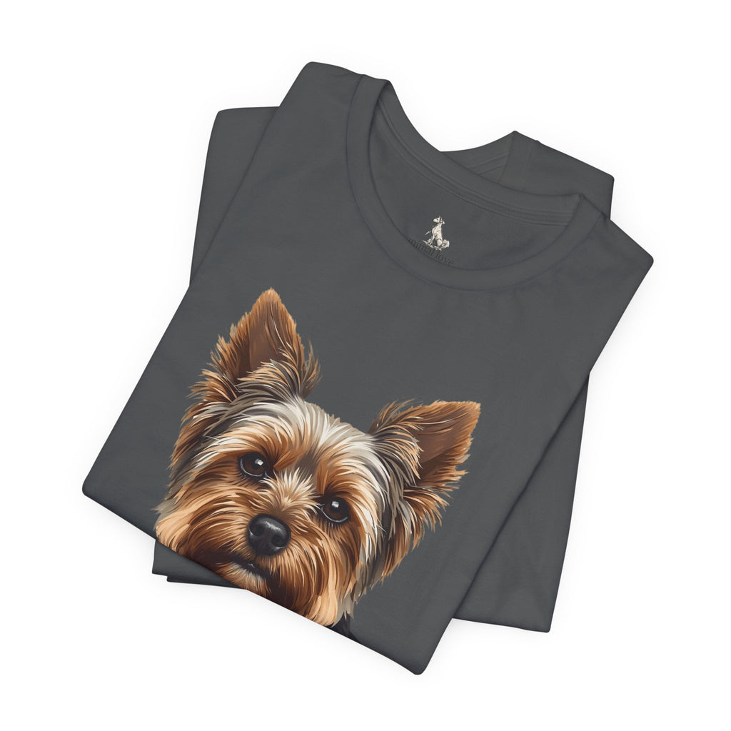 Yorkshire Terrier Portrait Tee — Realistic Cute Yorkie Dog T‑Shirt
