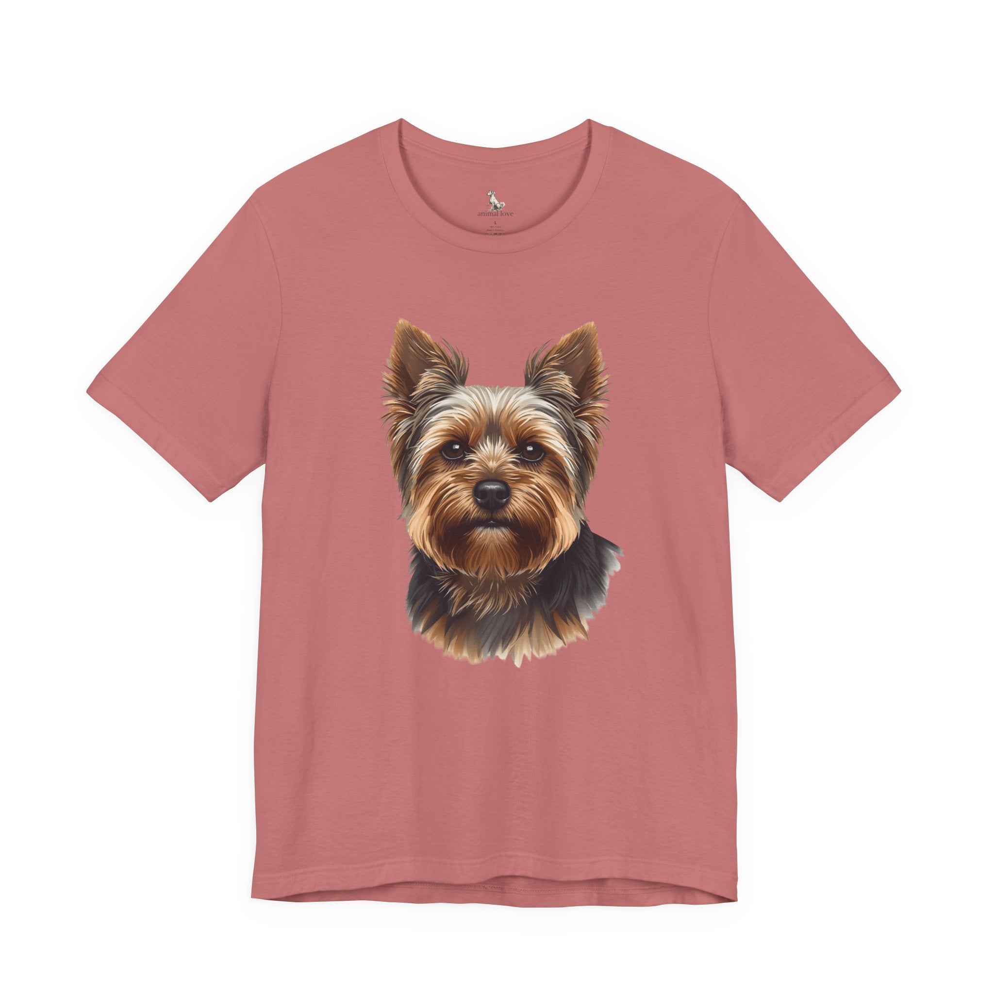Yorkshire Terrier Portrait Tee — Realistic Cute Yorkie Dog T‑Shirt