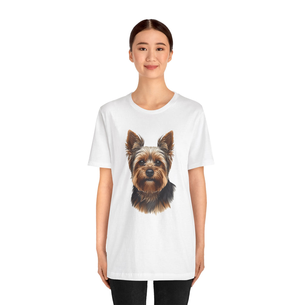 Yorkshire Terrier Portrait Tee — Realistic Cute Yorkie Dog T‑Shirt