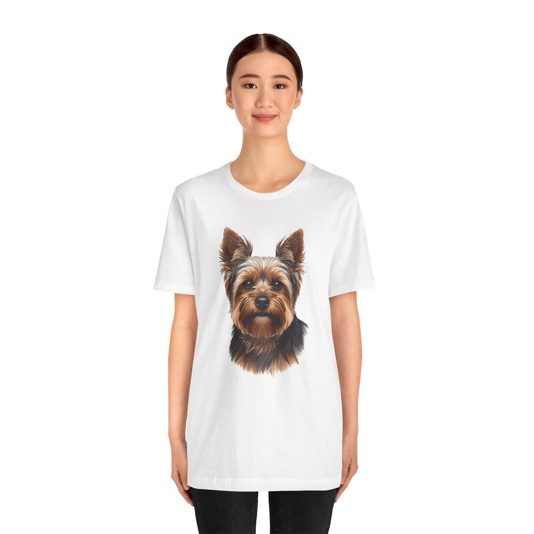 Yorkshire Terrier Portrait Tee — Realistic Cute Yorkie Dog T‑Shirt