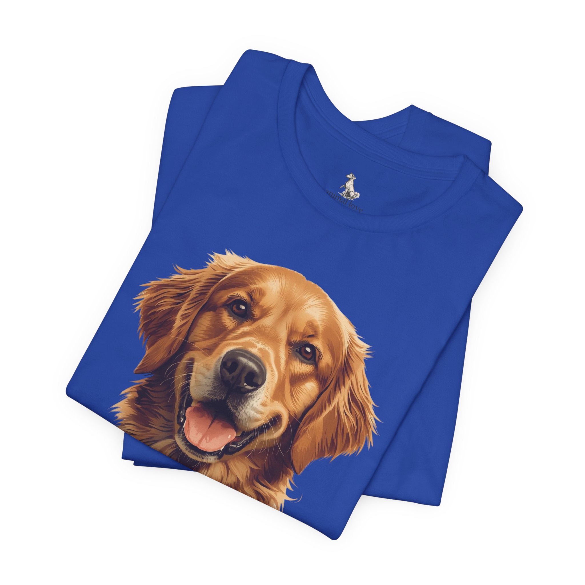 Golden Retriever Portrait T-Shirt — Smiling Dog Tee for Dog Lovers