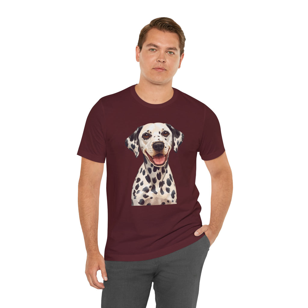 Dalmatian Dog Portrait Tee - Cute Smiling Spot Puppy T-Shirt