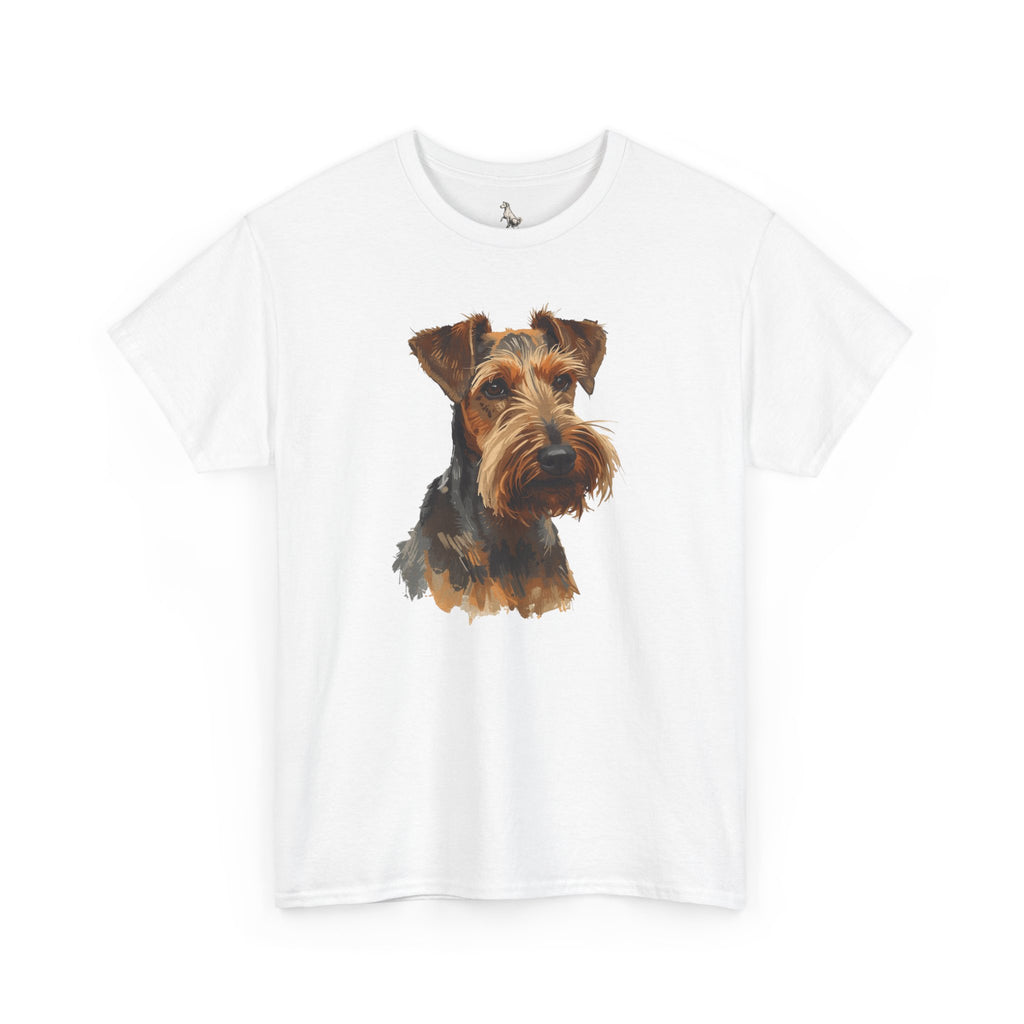 Airedale Terrier Portrait T‑Shirt – Realistic Dog Face Tee for Airedale Lovers