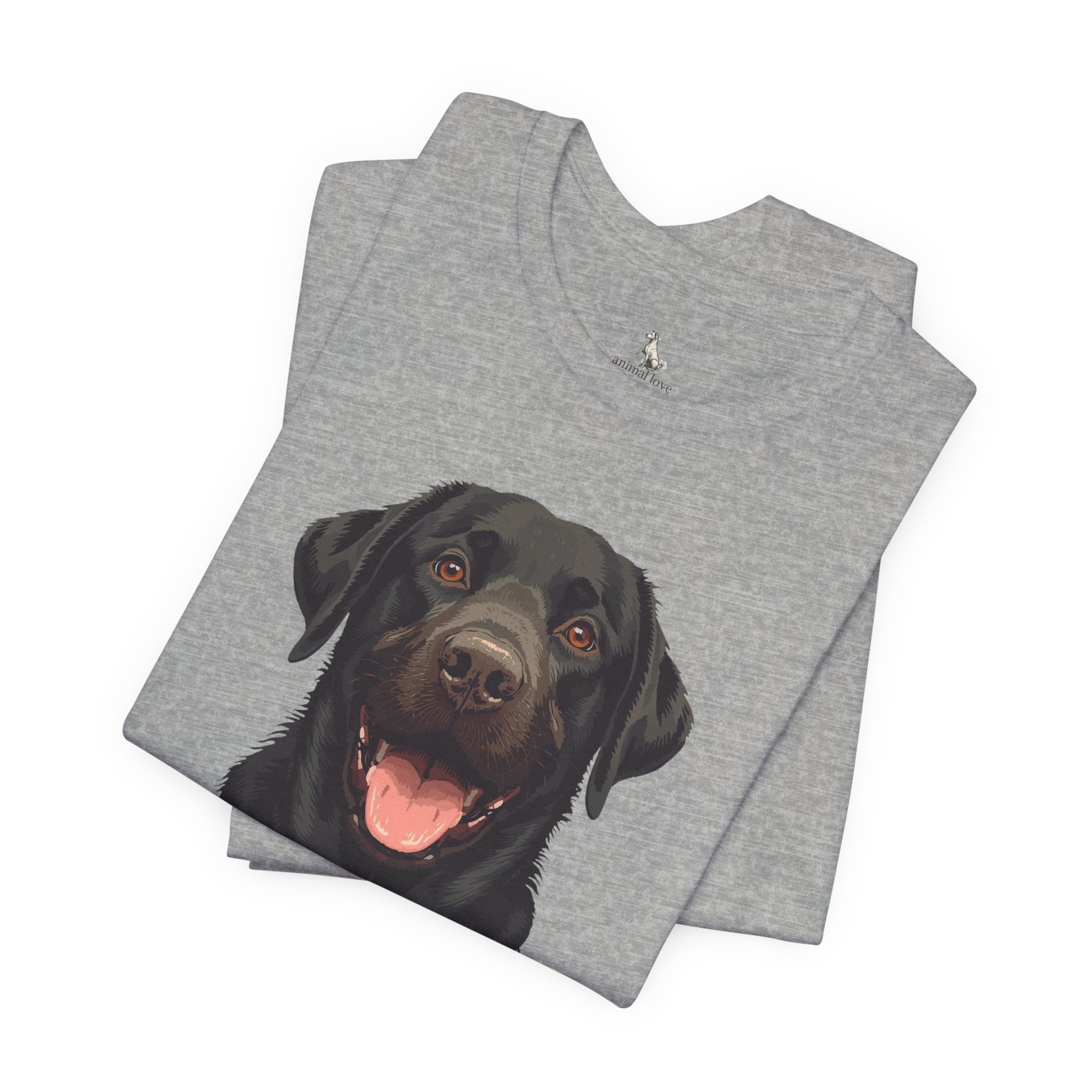 Black Labrador Portrait Tee - Happy Lab Dog Graphic T-Shirt
