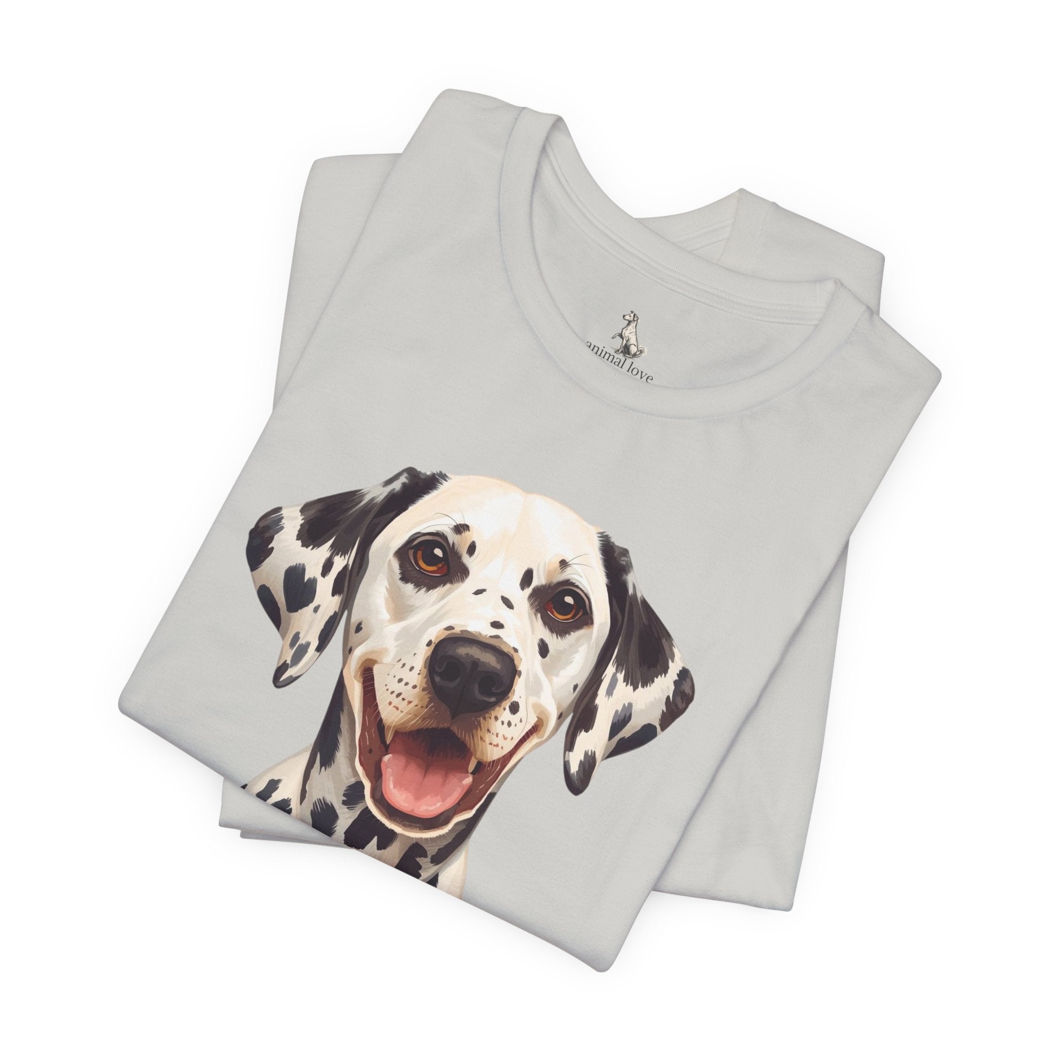 Dalmatian Dog Portrait Tee - Cute Smiling Spot Puppy T-Shirt