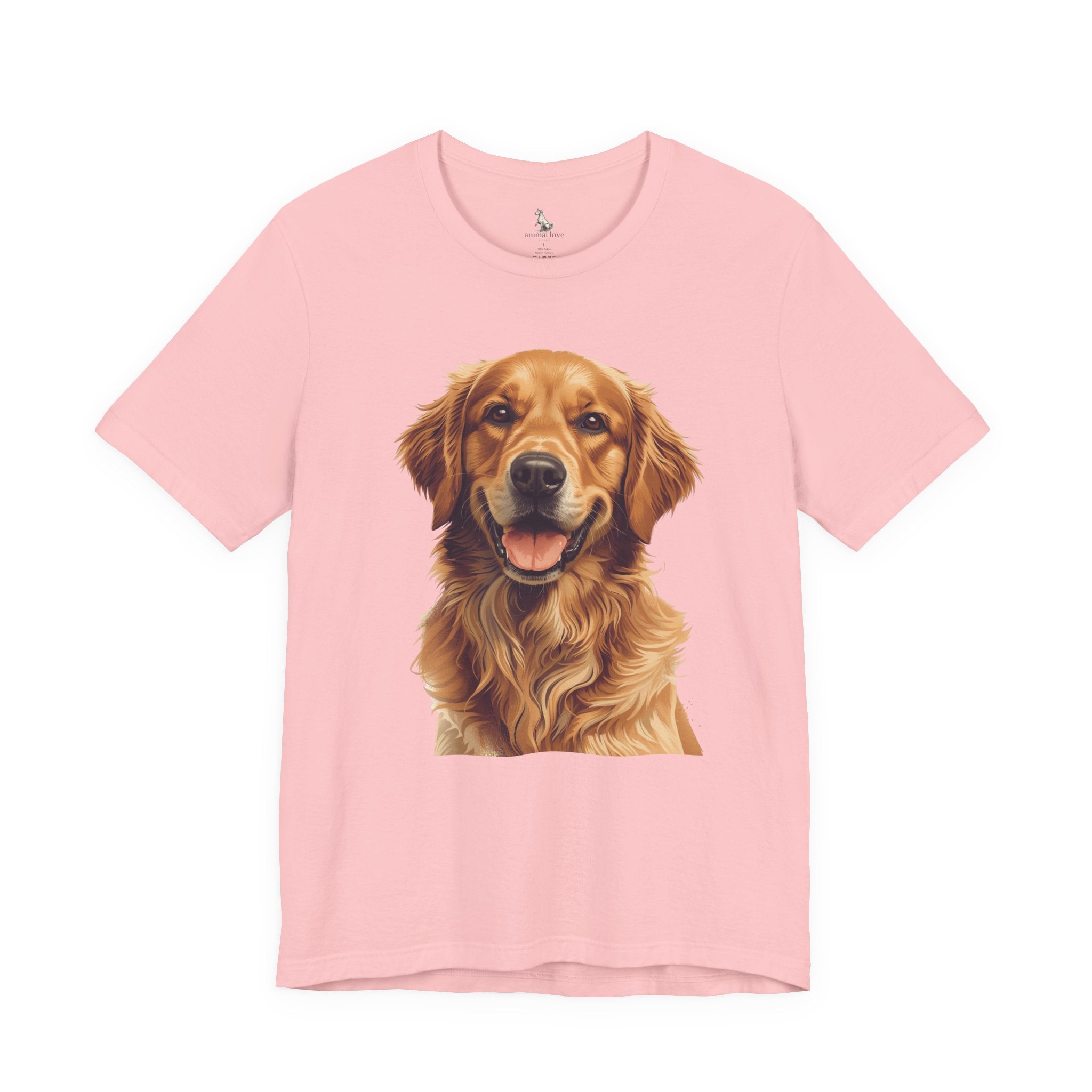 Golden Retriever Portrait T-Shirt — Smiling Dog Tee for Dog Lovers