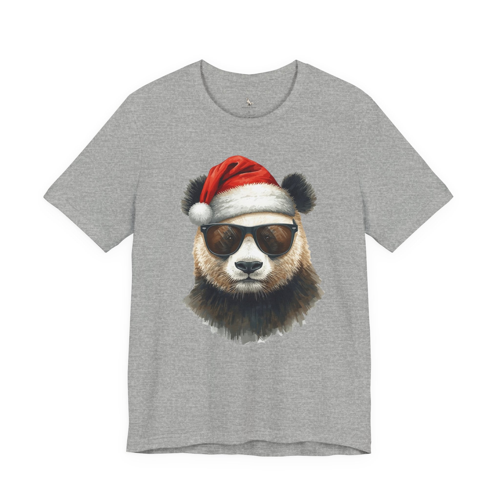 Panda With Santa Hat T-Shirt – Cool Sunglasses Holiday Tee