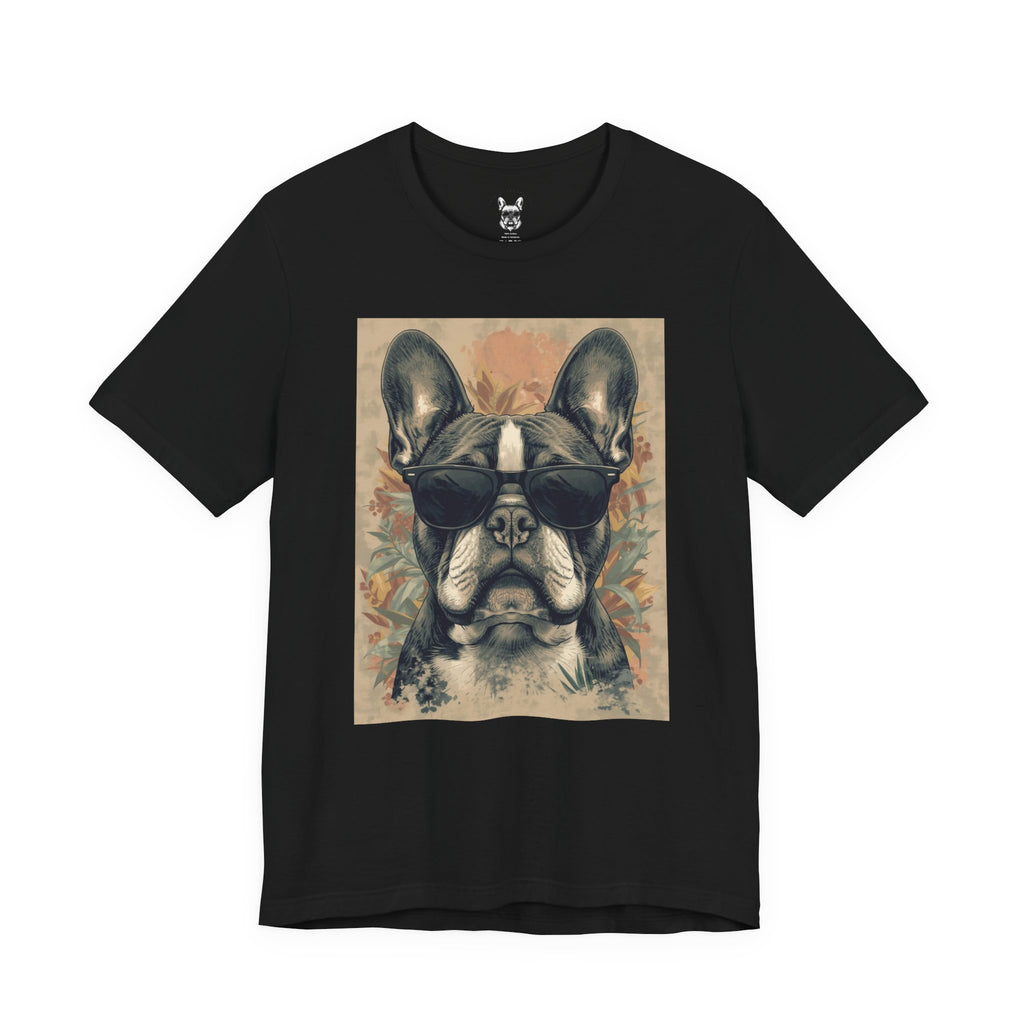 Cool French Bulldog Sunglasses T-Shirt — Vintage Dog Graphic Tee