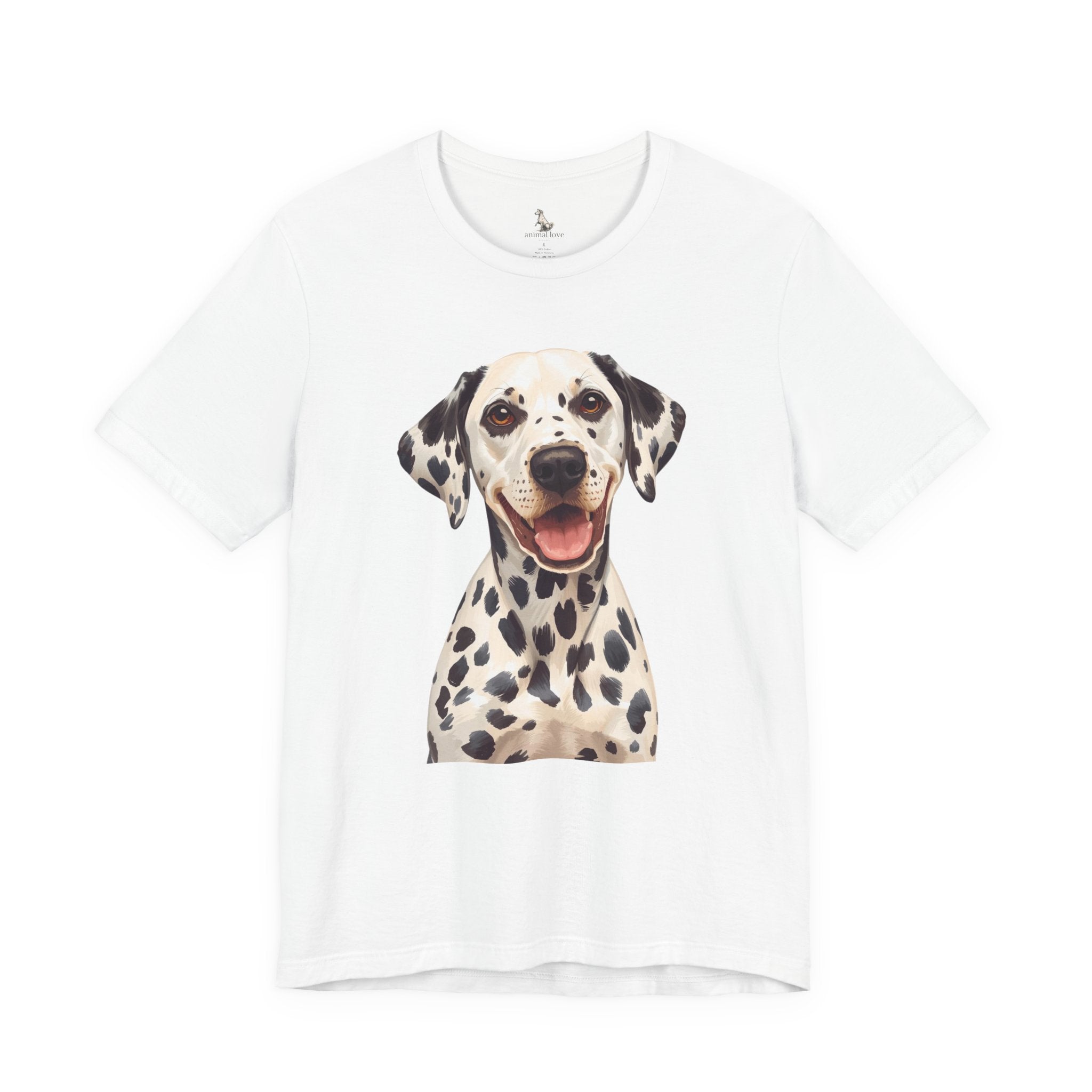 Dalmatian Dog Portrait Tee - Cute Smiling Spot Puppy T-Shirt