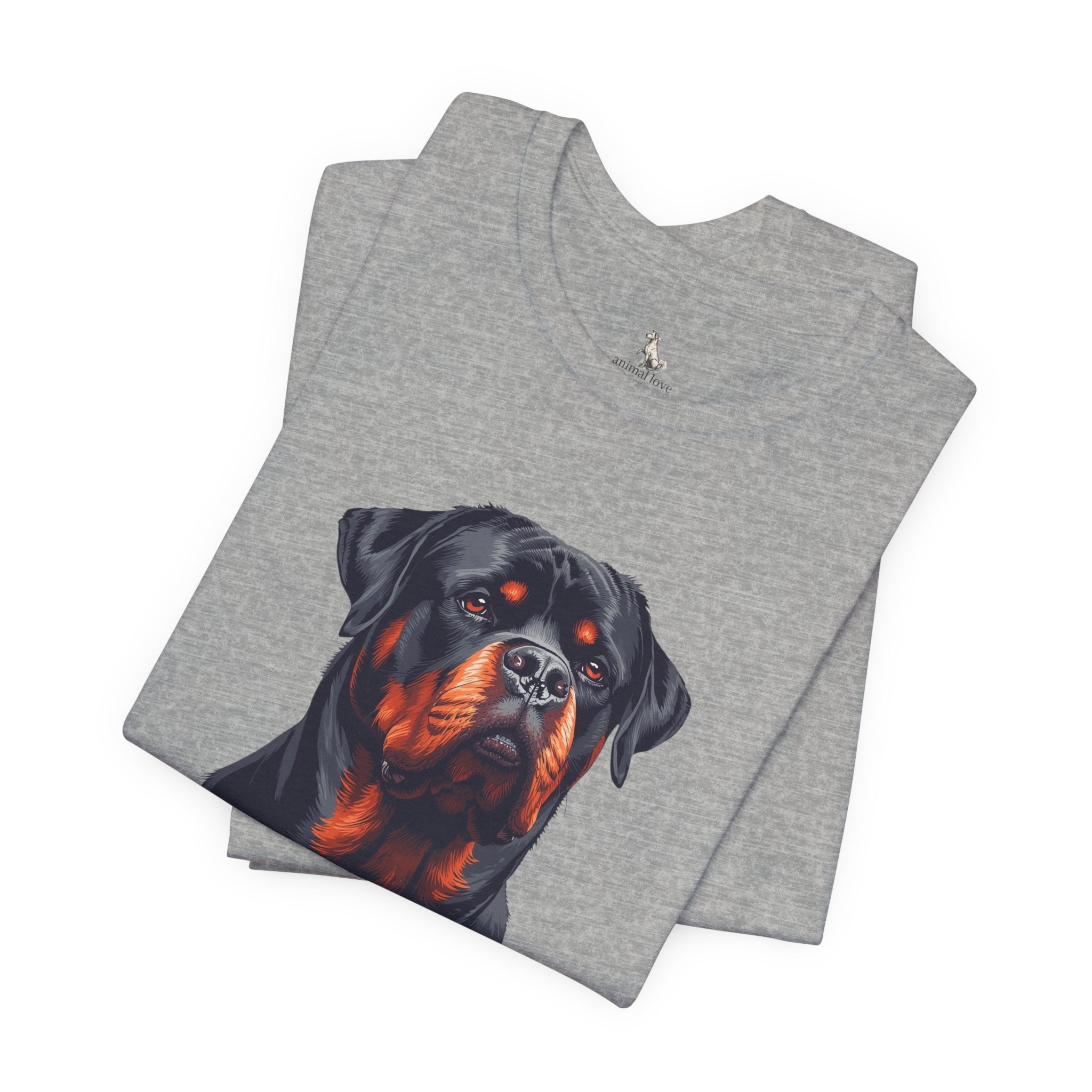 Rottweiler Portrait T-Shirt — Dog Head Tee for Rottweiler Lovers